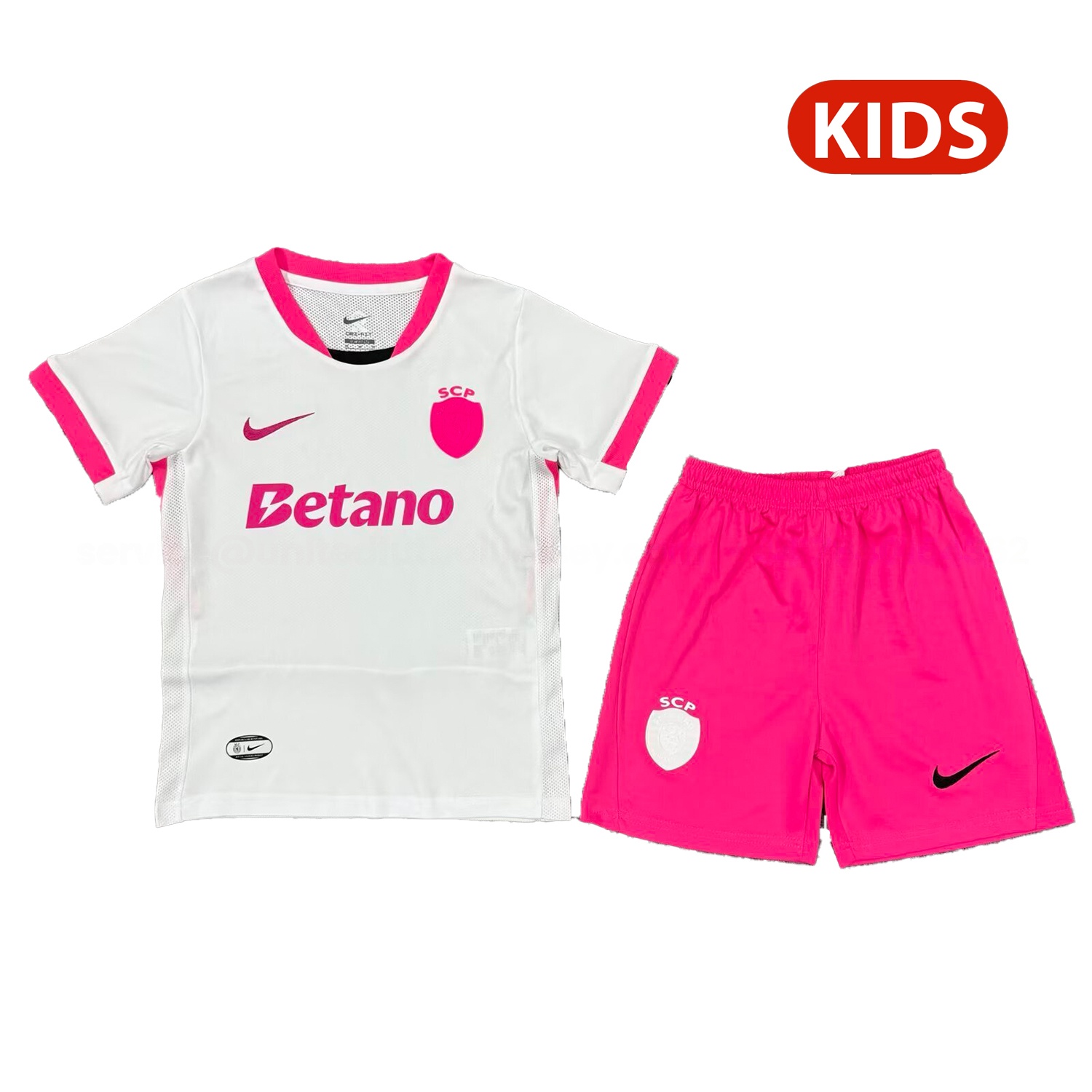 Sporting CP 25-26 Pink And White Special Kids Kit - ReplicasJersey