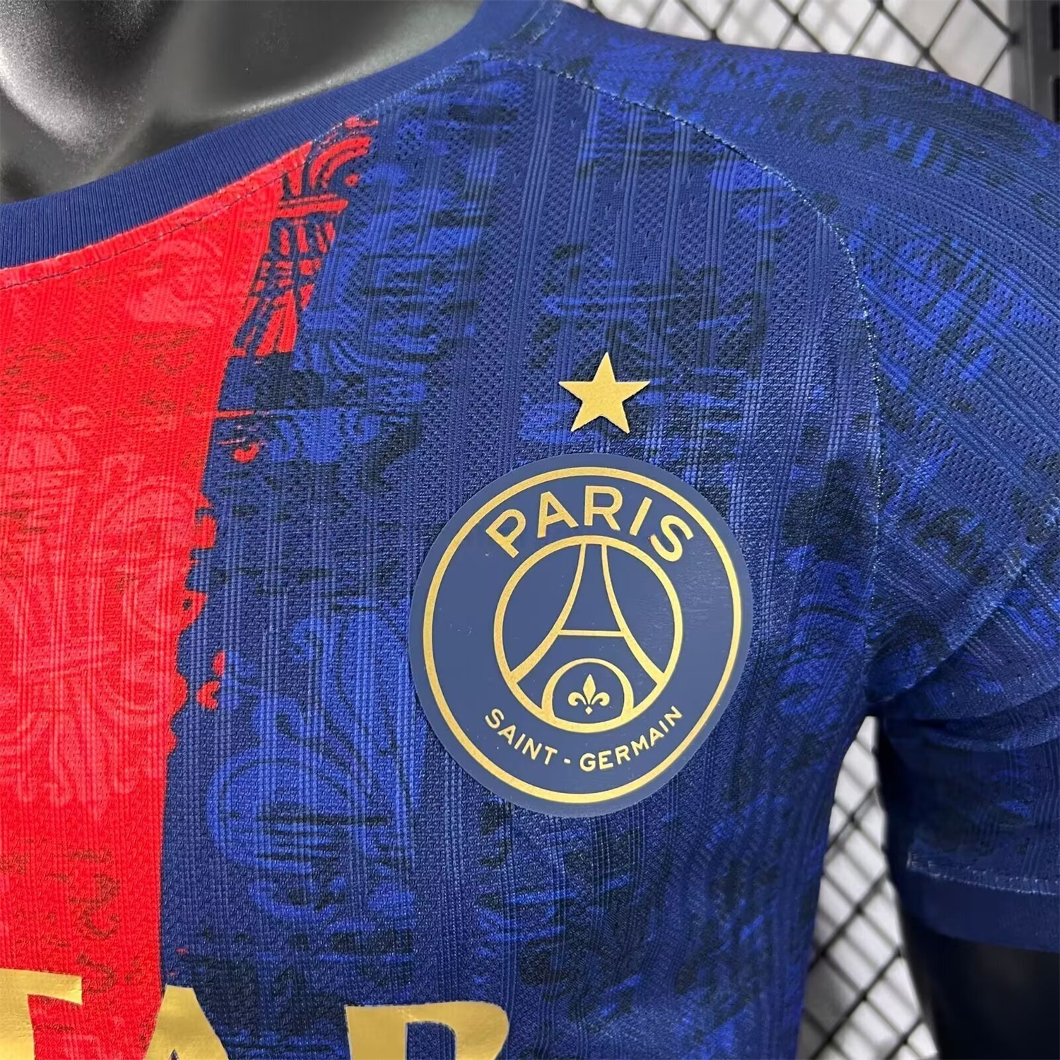 Paris Saint-Germain PSG 25-26 Red Slash Blue Special Jersey - Player Version - ReplicasJersey