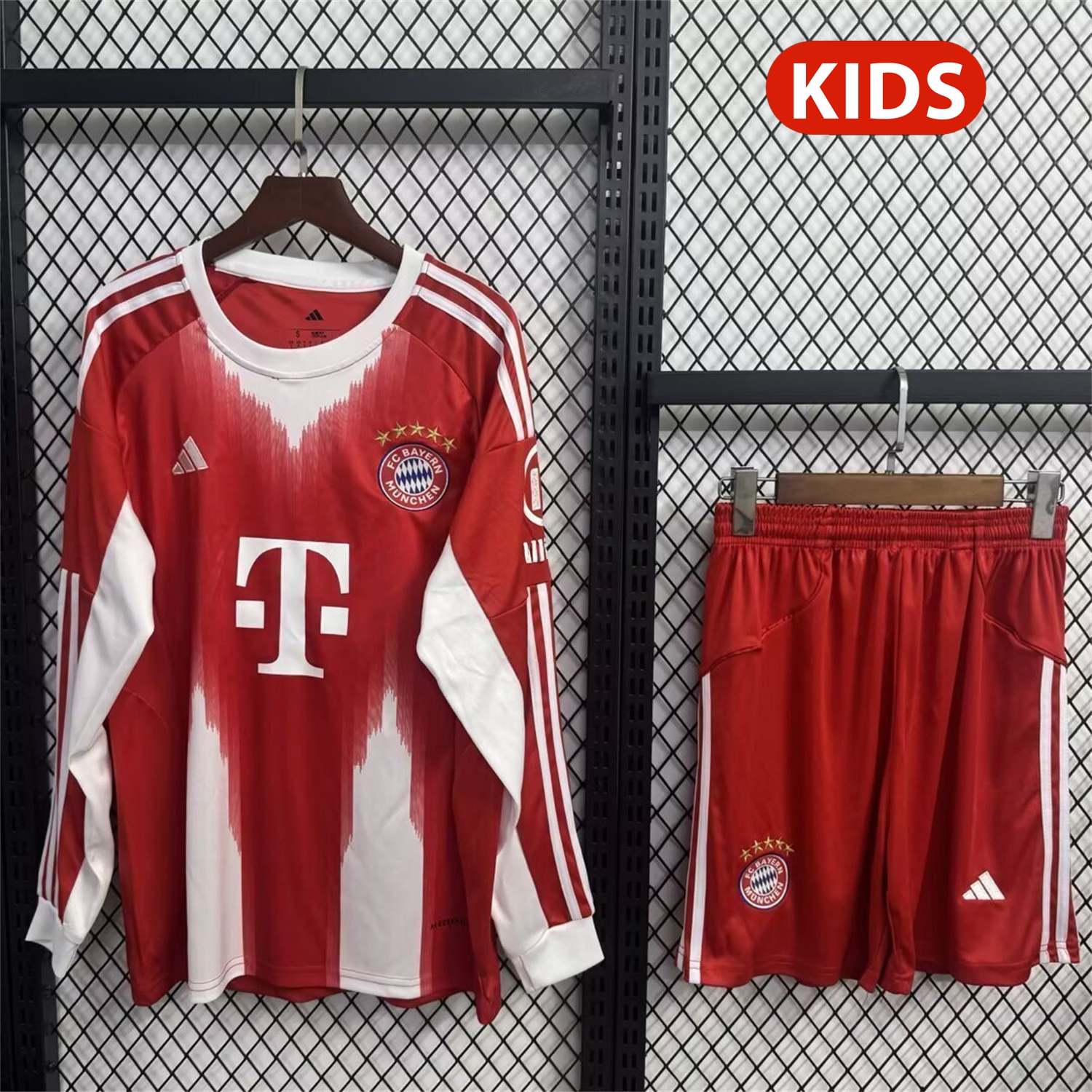Bayern Munich 25-26 Home Long Sleeves Kids Kit - ReplicasJersey