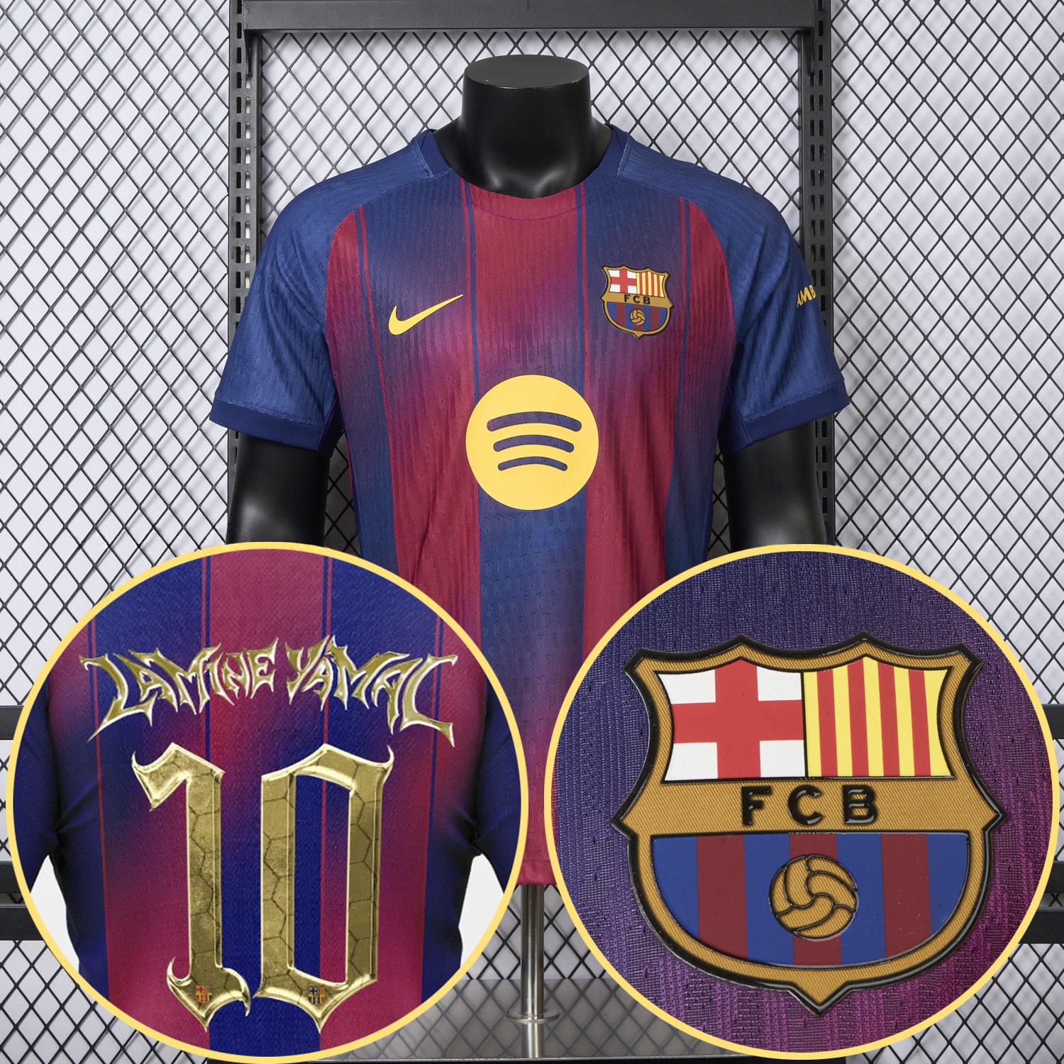 【Yamal Special Font】Barcelona 25-26 Home Jersey - Player Version - ReplicasJersey