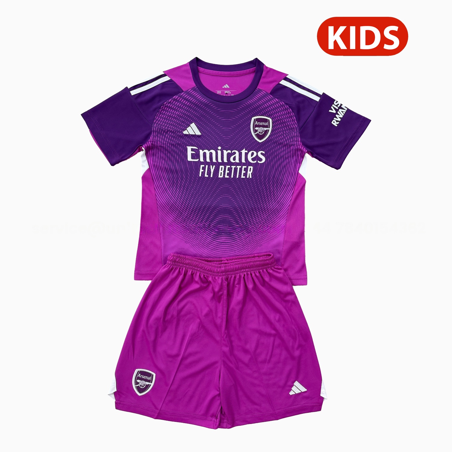 Arsenal 25-26 Purple Goalkeeper Kids Kit - ReplicasJersey