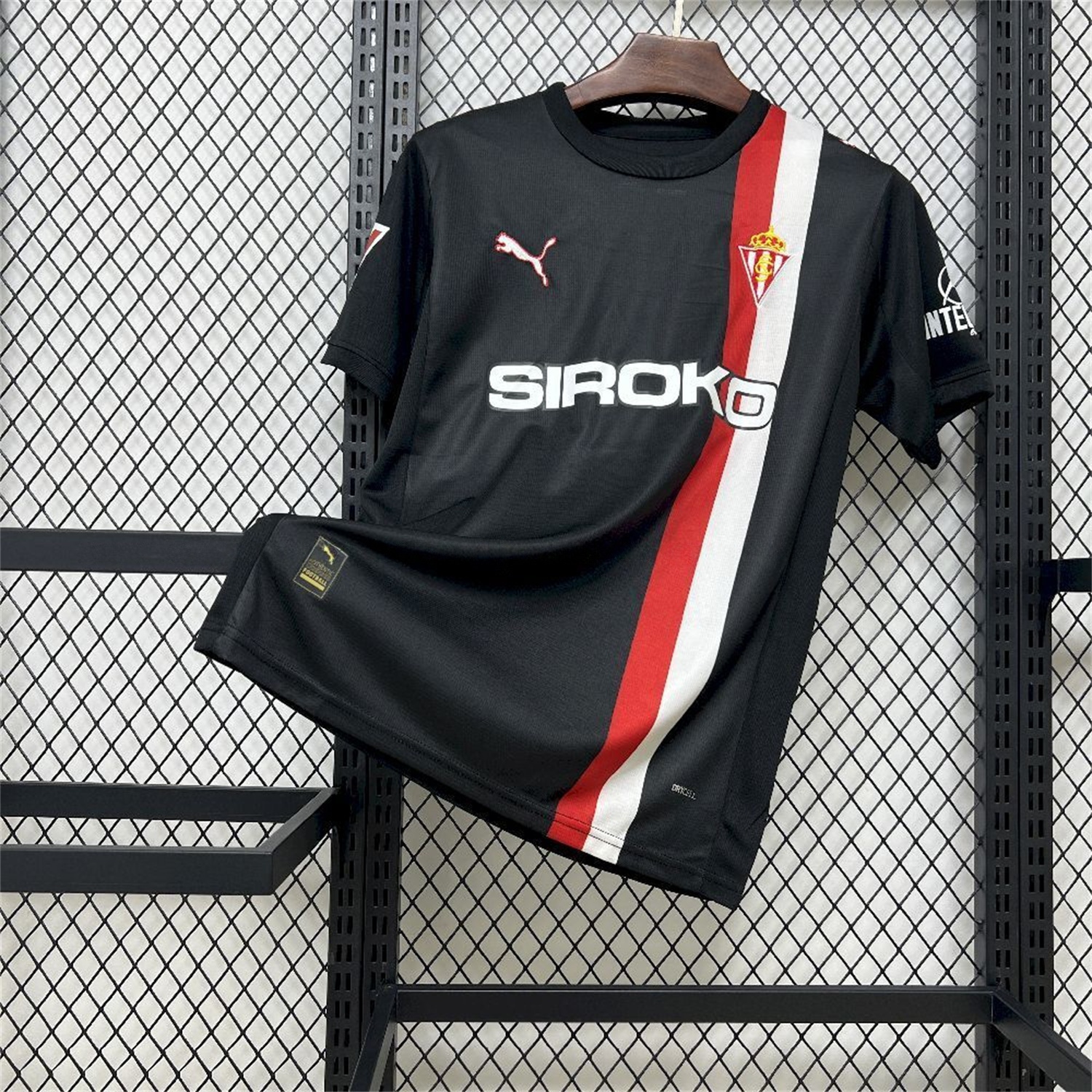 Sporting Gijon 25-26 Away Black Jersey - Fans Version - ReplicasJersey
