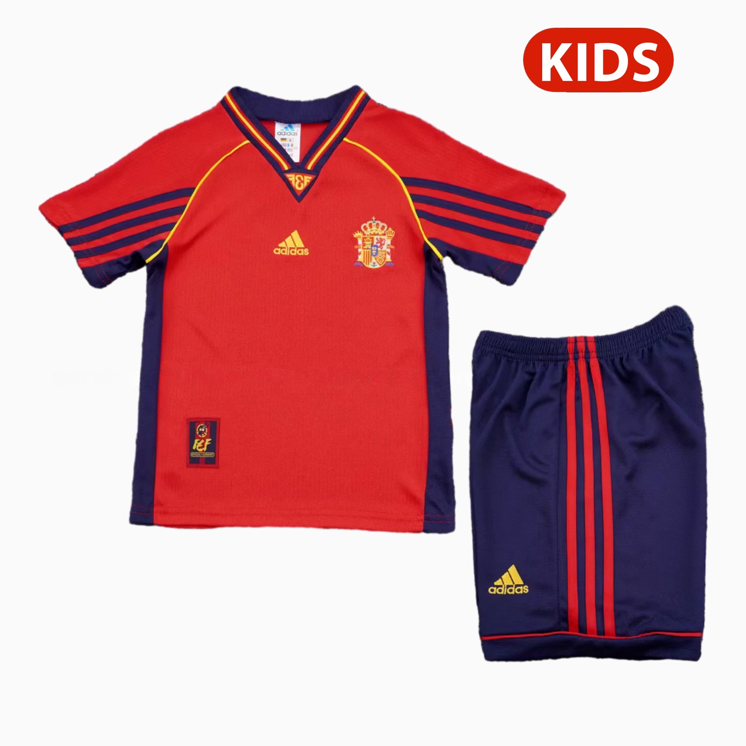 Retro Spain 1998-99 Home Kids Kit - ReplicasJersey