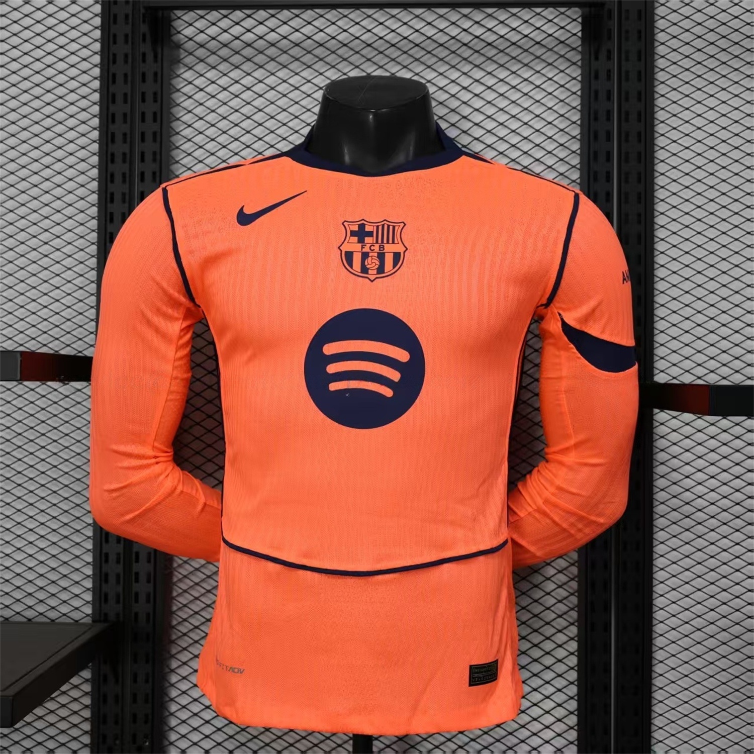 Barcelona 25-26 Third Orange Long Sleeves Jersey - Player Version - ReplicasJersey