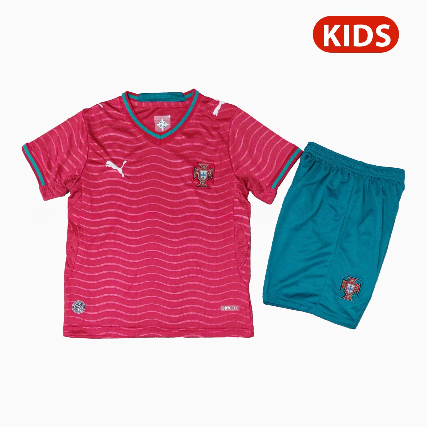 Portugal 2026 Home Kids Kit - ReplicasJersey