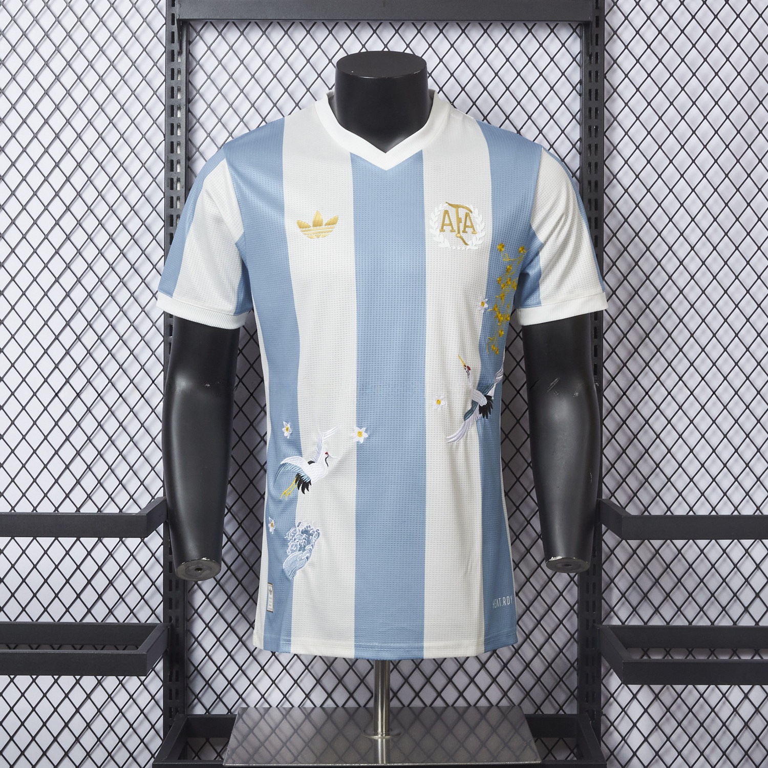 【Embroidered Flower Version】Argentina 25-26 50th Anniversary Jersey - Player Version - ReplicasJersey