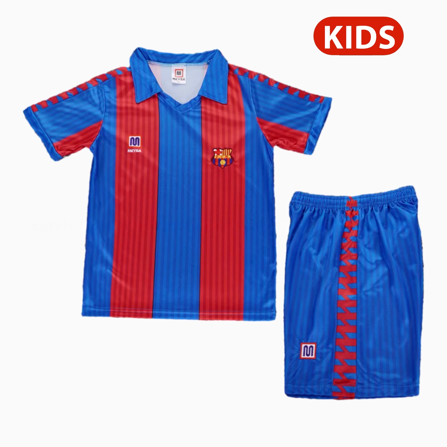Retro Barcelona 1989-92 Home Kids Kit - ReplicasJersey