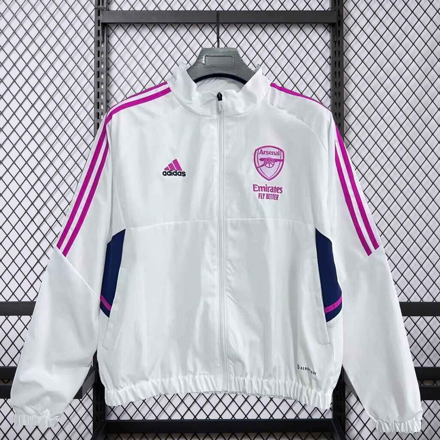 Arsenal 25-26 Windbreaker Jacket - White And Purple - ReplicasJersey