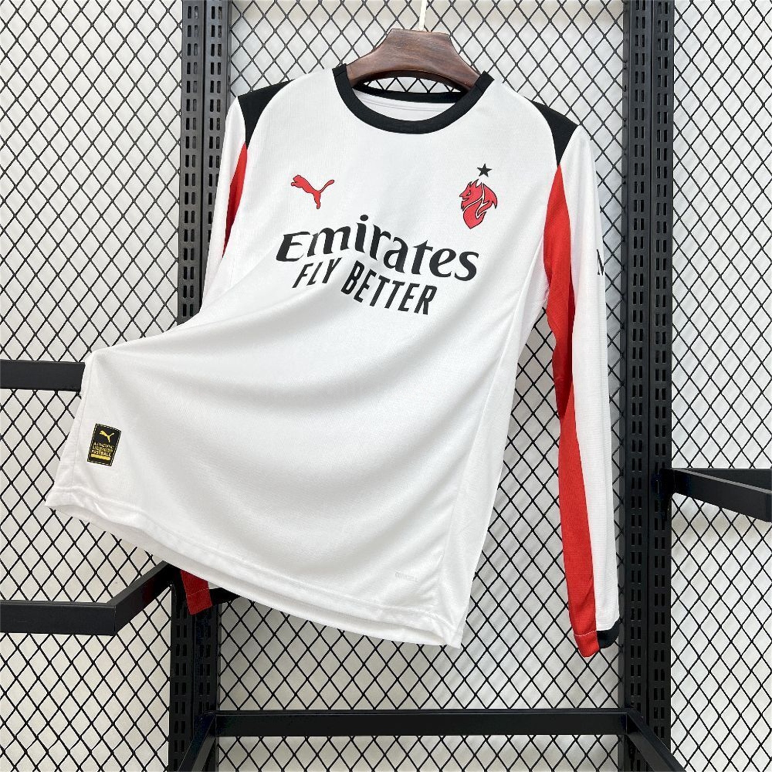 AC Milan 25-26 Away White Long Sleeves Jersey - Fans Version - ReplicasJersey