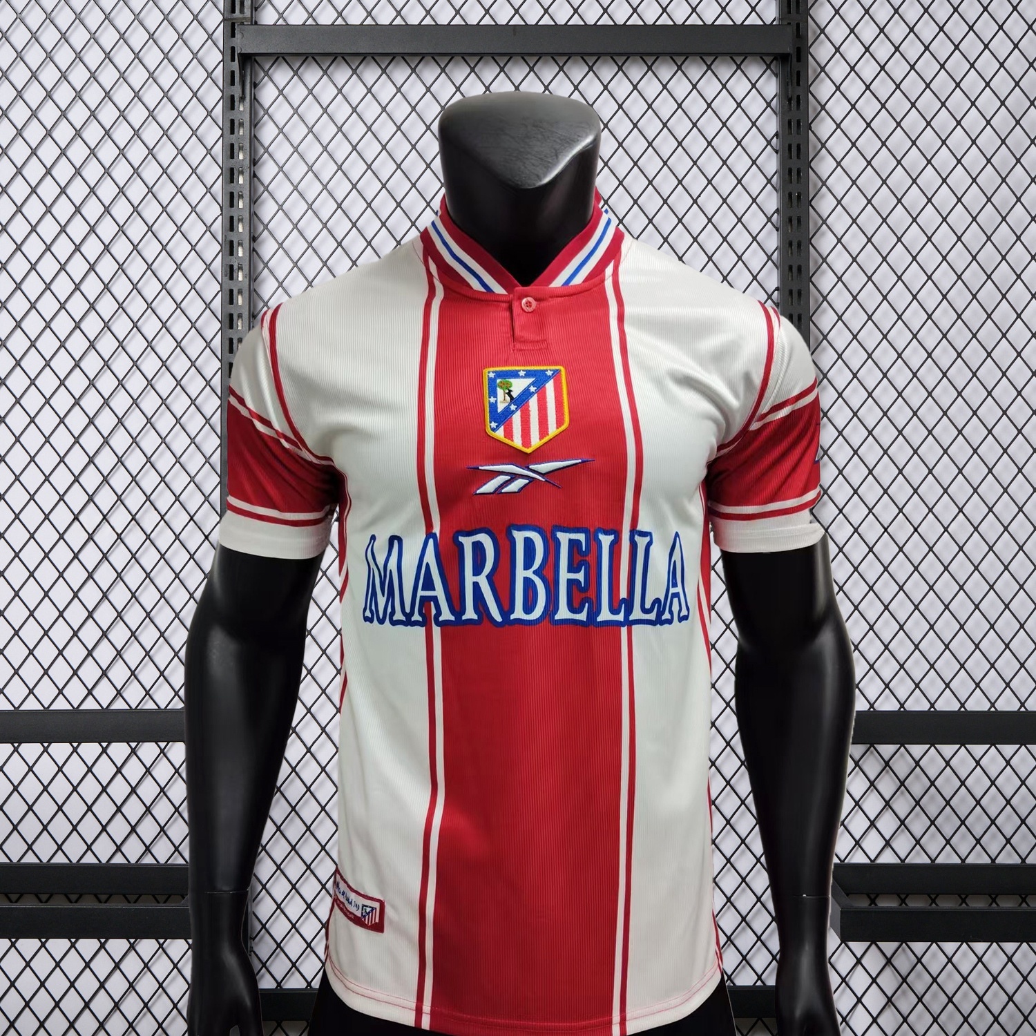 Retro Atletico Madrid 99-00 Home Jersey - Player Version - ReplicasJersey