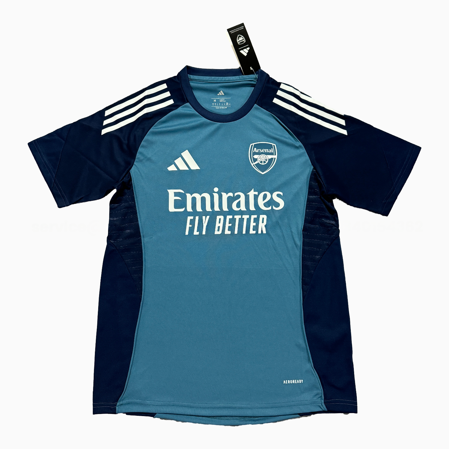 Arsenal 25-26 Blue Grey Training Jersey - Fans Version - ReplicasJersey