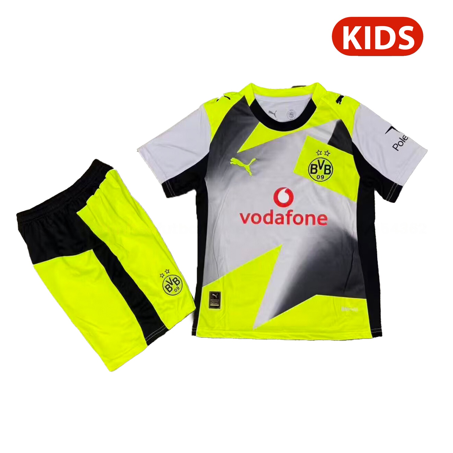 Dortmund 25-26 Away Silver Mist Kids Kit - ReplicasJersey