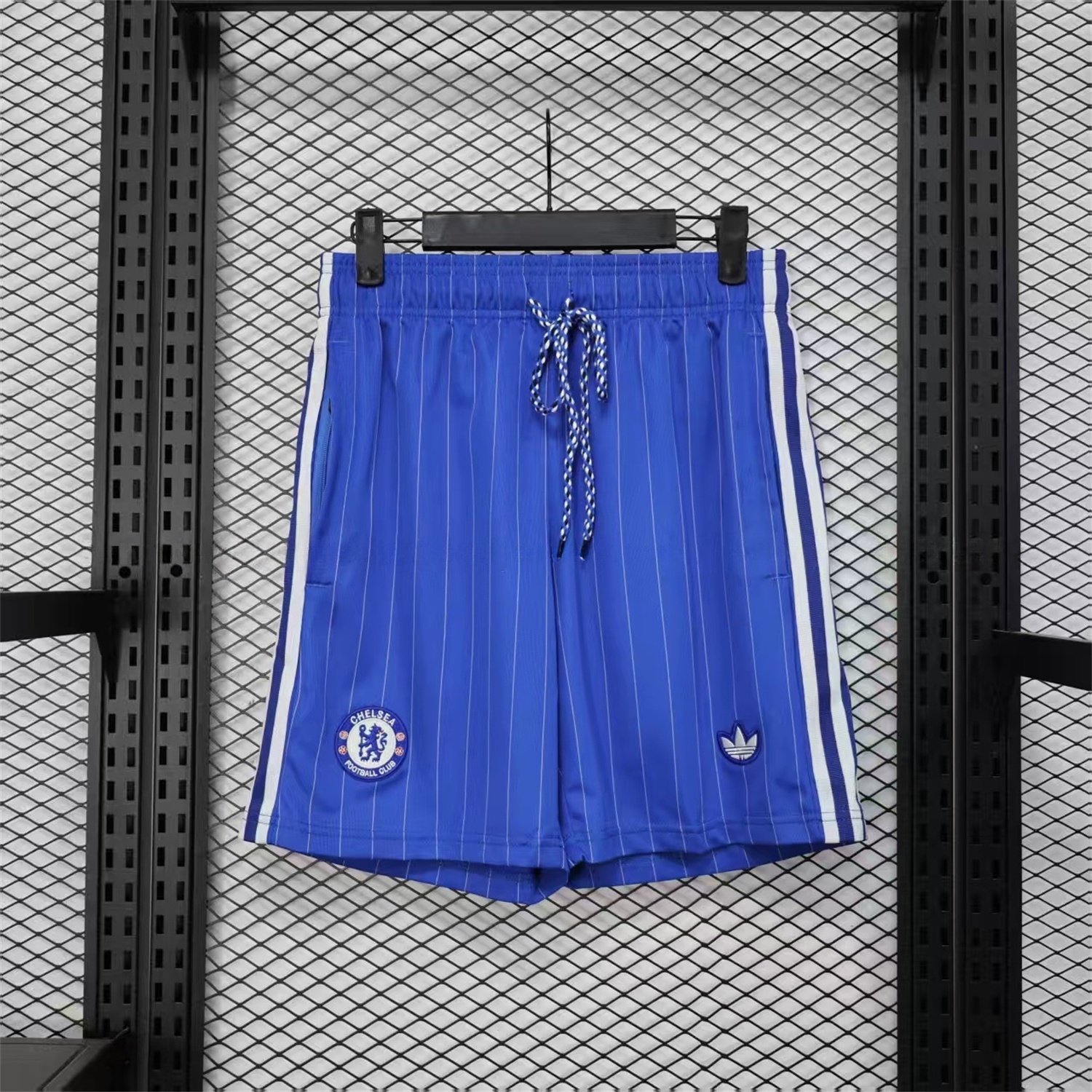 C.H.E.L.S.E.A 25-26 Trefoil Blue Travel Shorts - Player Version - ReplicasJersey