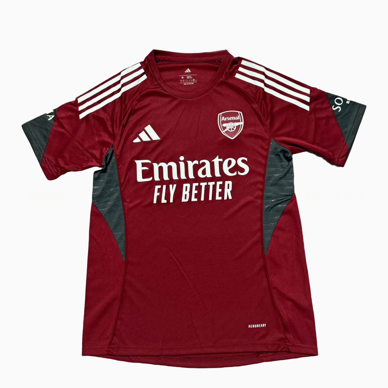 Arsenal 25-26 Wine Red Training Jersey - Fans Version - ReplicasJersey