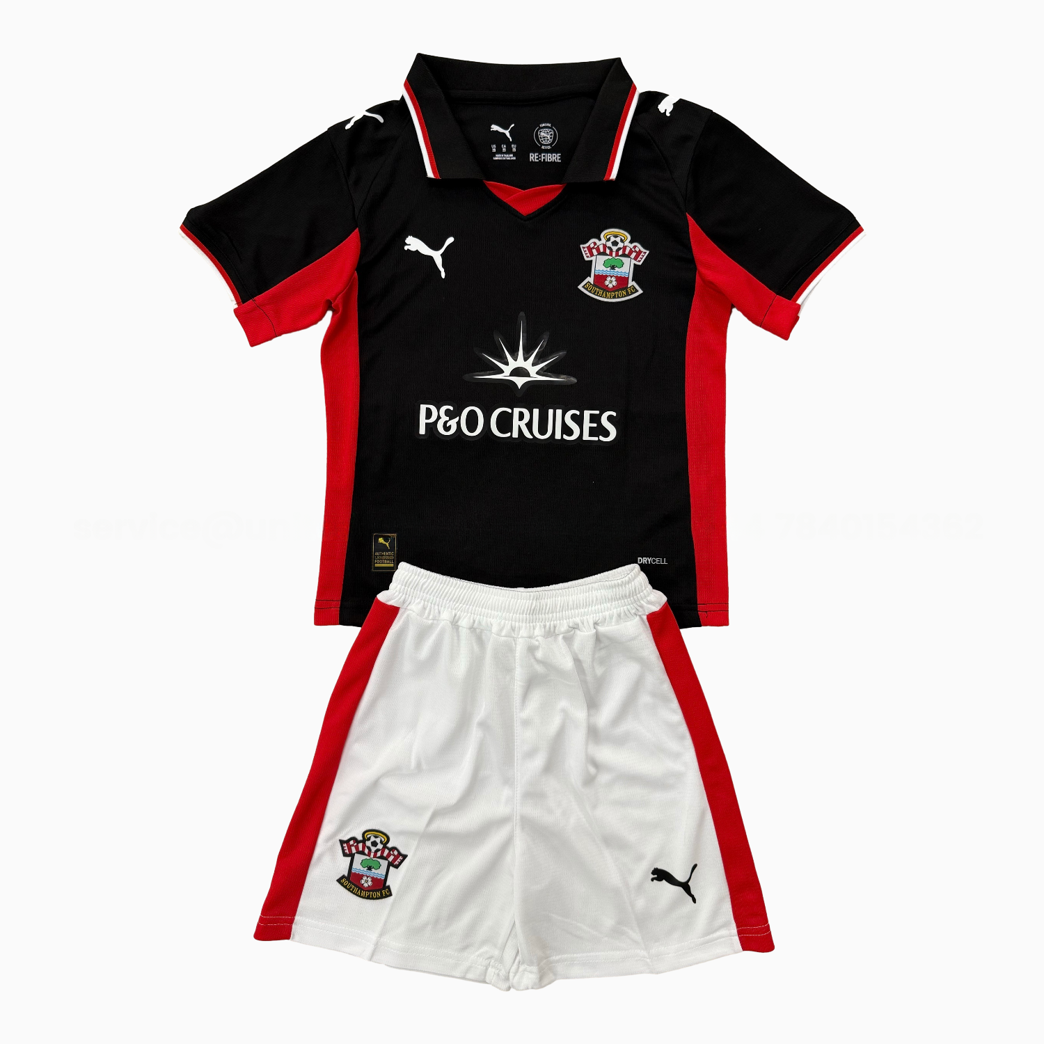 Southampton 25-26 Third Black Men's Adult Jersey Set - Fans Version - ReplicasJersey