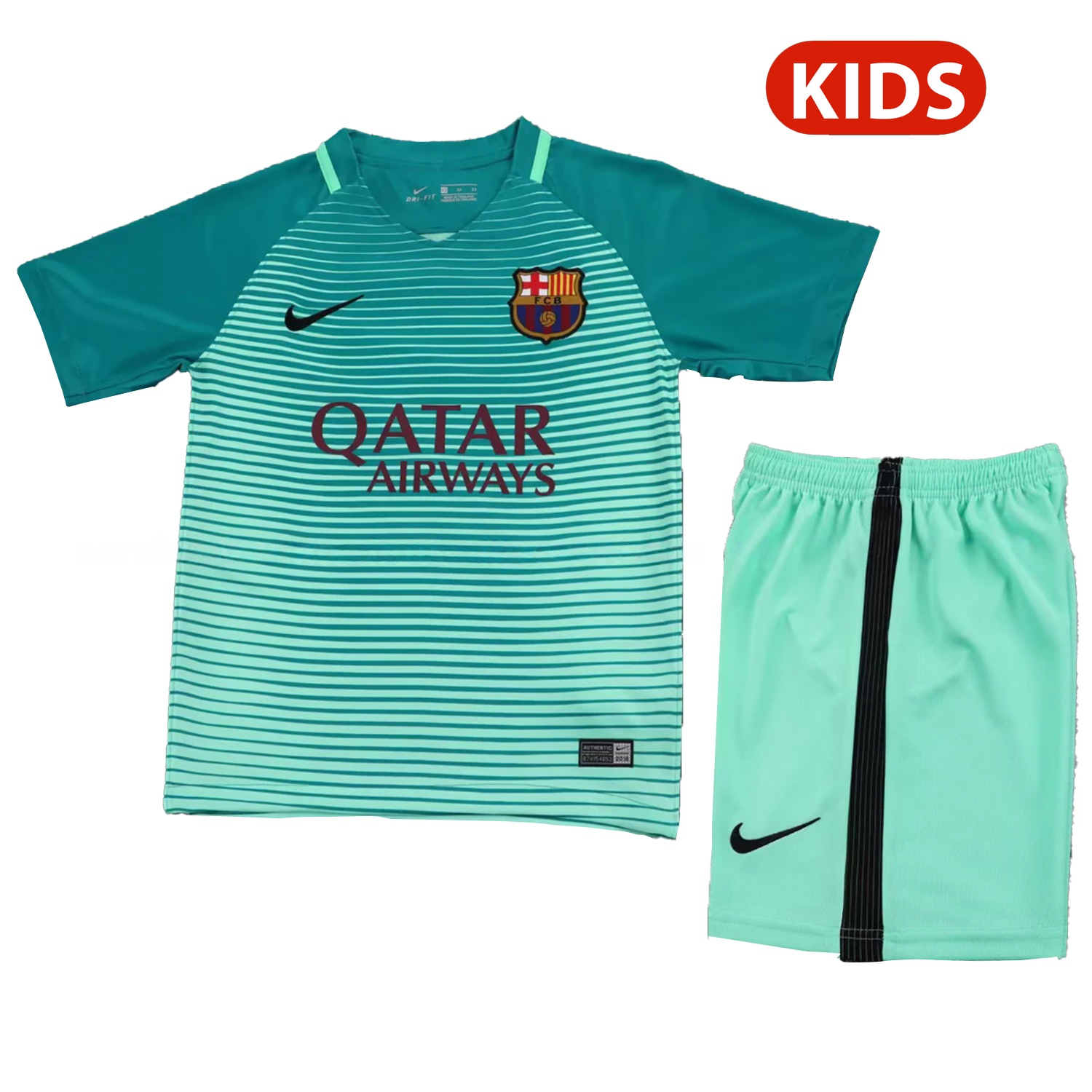 Retro Barcelona 2016-17 Third Kids Kit - ReplicasJersey