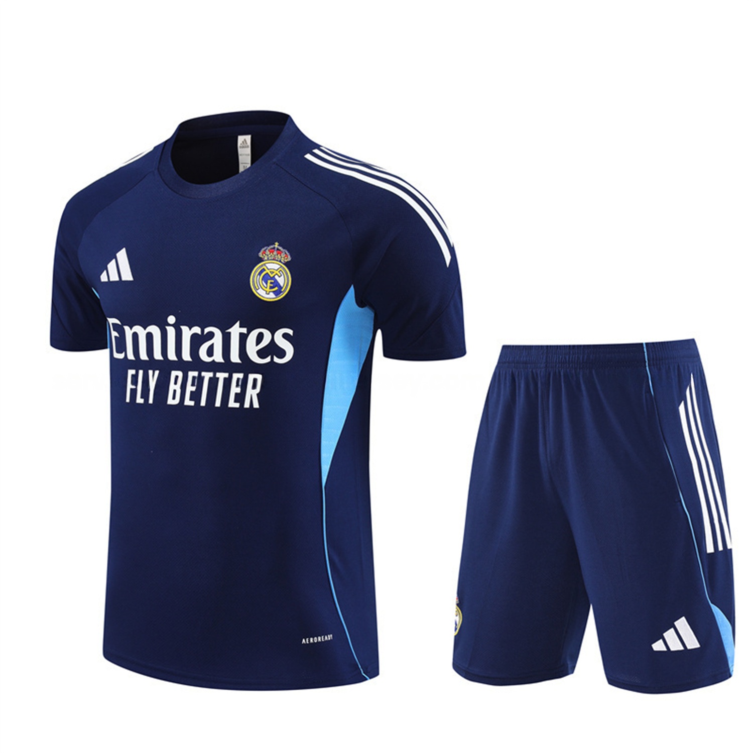 Real Madrid 25-26 Short-Sleeve Training Set - Royal Blue Top & Royal Blue Shorts - ReplicasJersey