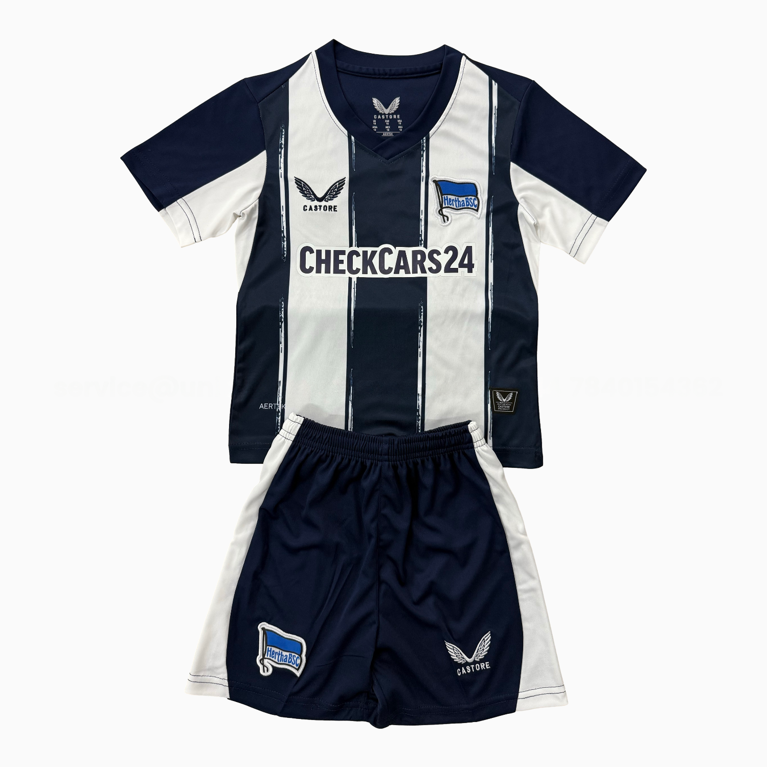 Hertha BSC 25-26 Home Men's Adult Jersey Set - Fans Version - ReplicasJersey