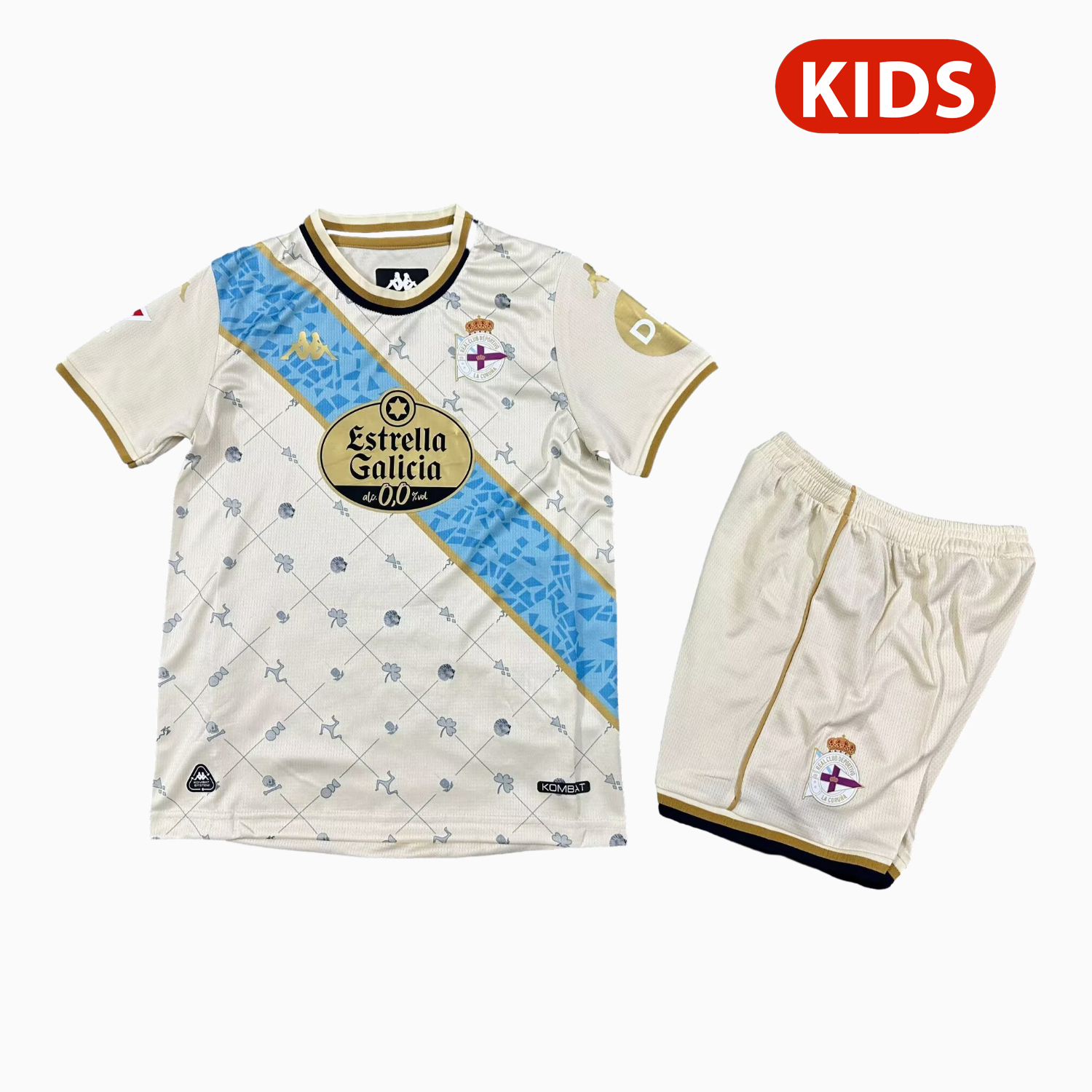 Deportivo de La Coruña 25-26 Third White Kids Kit - ReplicasJersey