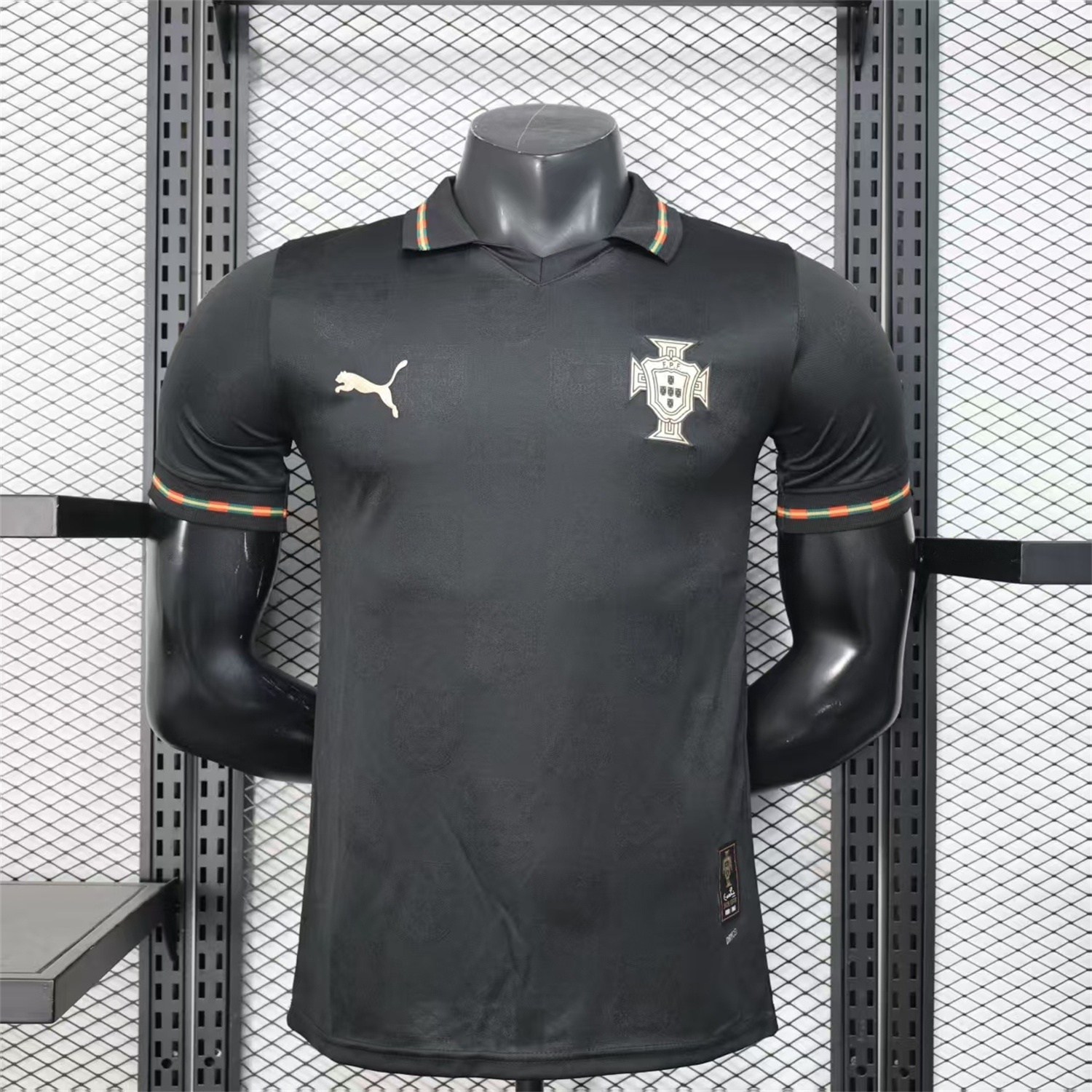 Portugal 2026 Away Black Jersey - Player Version - ReplicasJersey