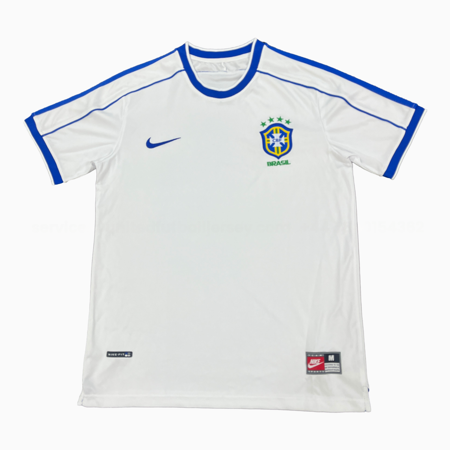 Retro Brazil 1998 Goalkeeper White Jersey - ReplicasJersey