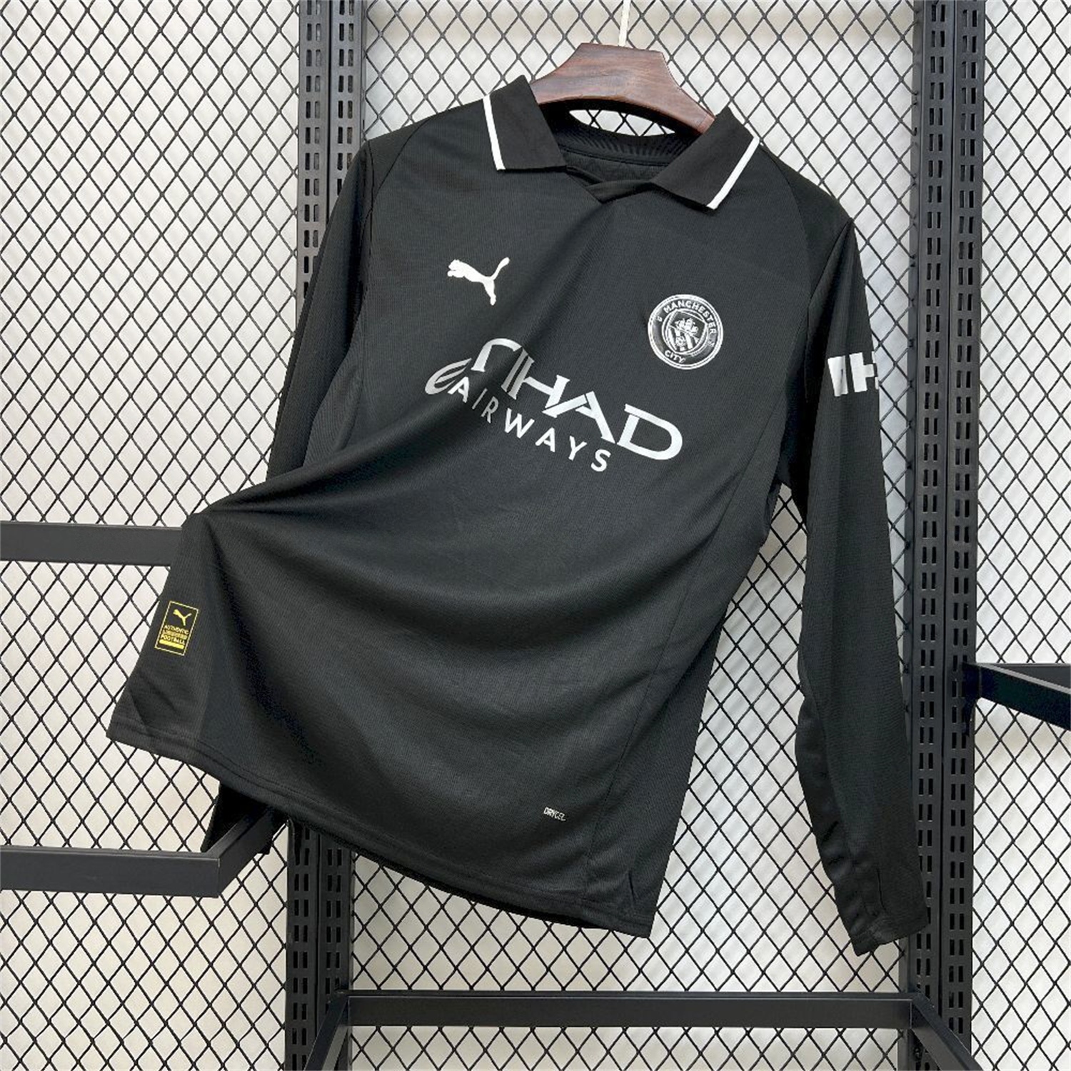 Manchester City 25-26 Away Long Sleeves Black Jersey - Fans Version - ReplicasJersey