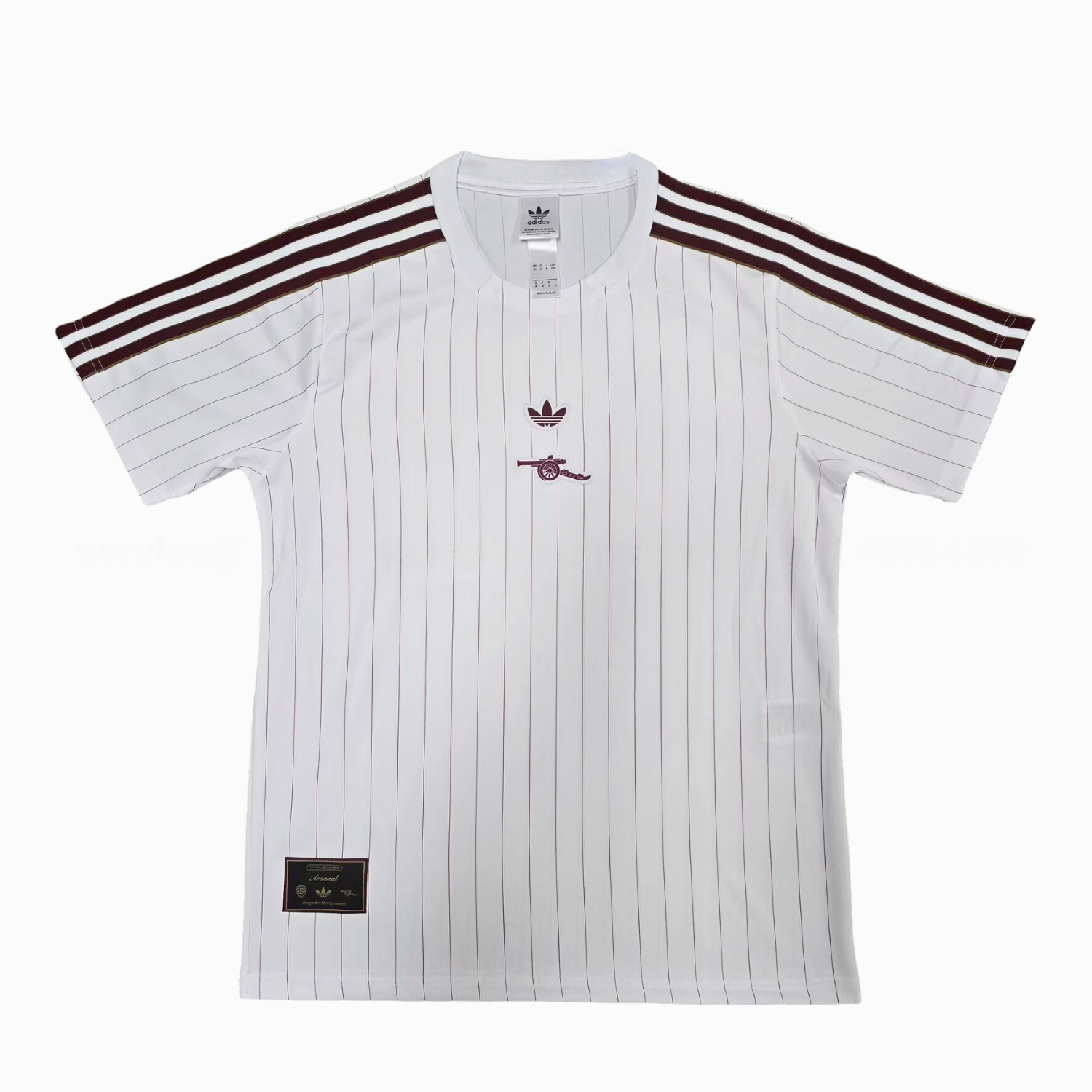 Arsenal 25-26 Trefoil White Travel Jersey - Fans Version - ReplicasJersey