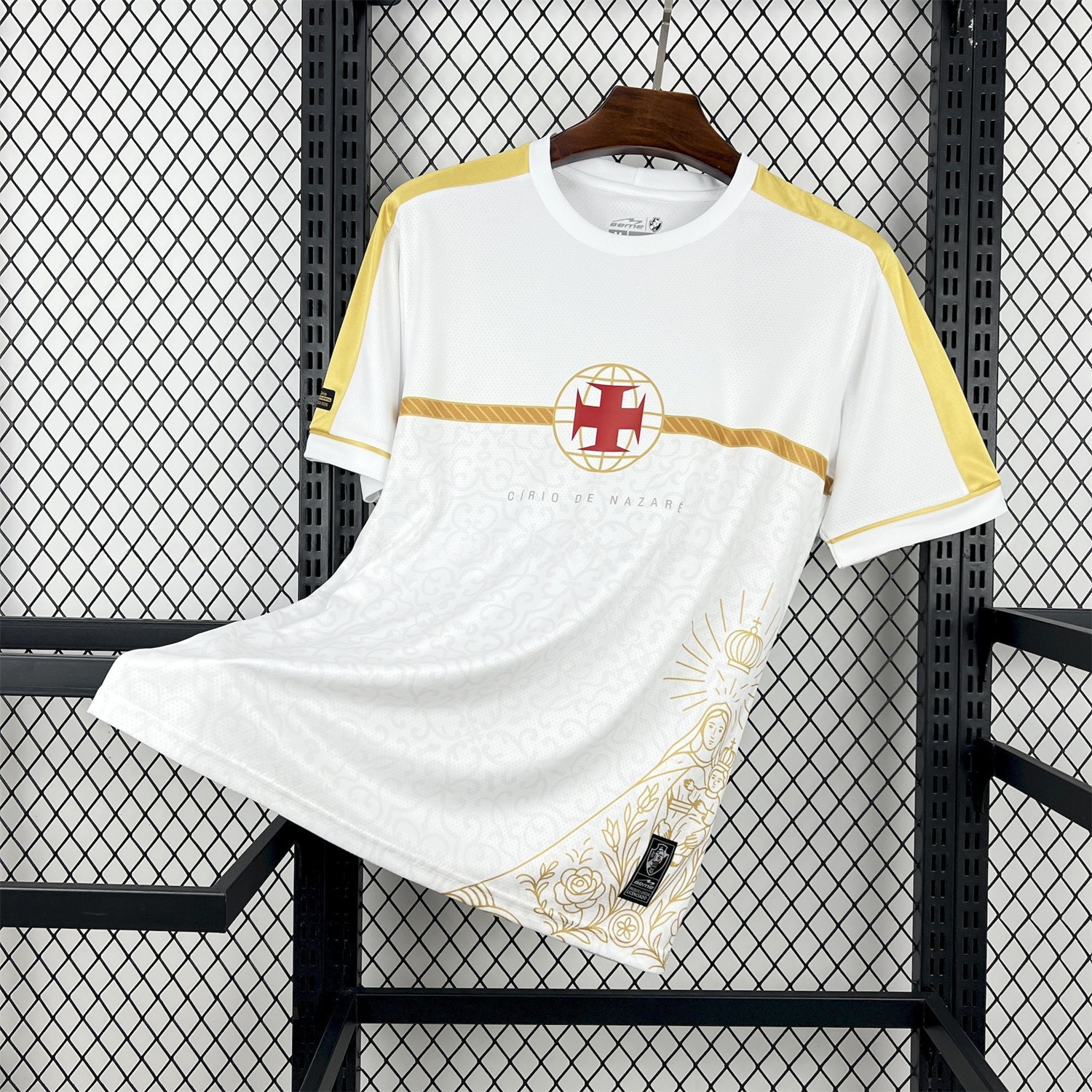 Vasco da Gama 25-26 Yellow Lines White Jersey - Fans Version - ReplicasJersey