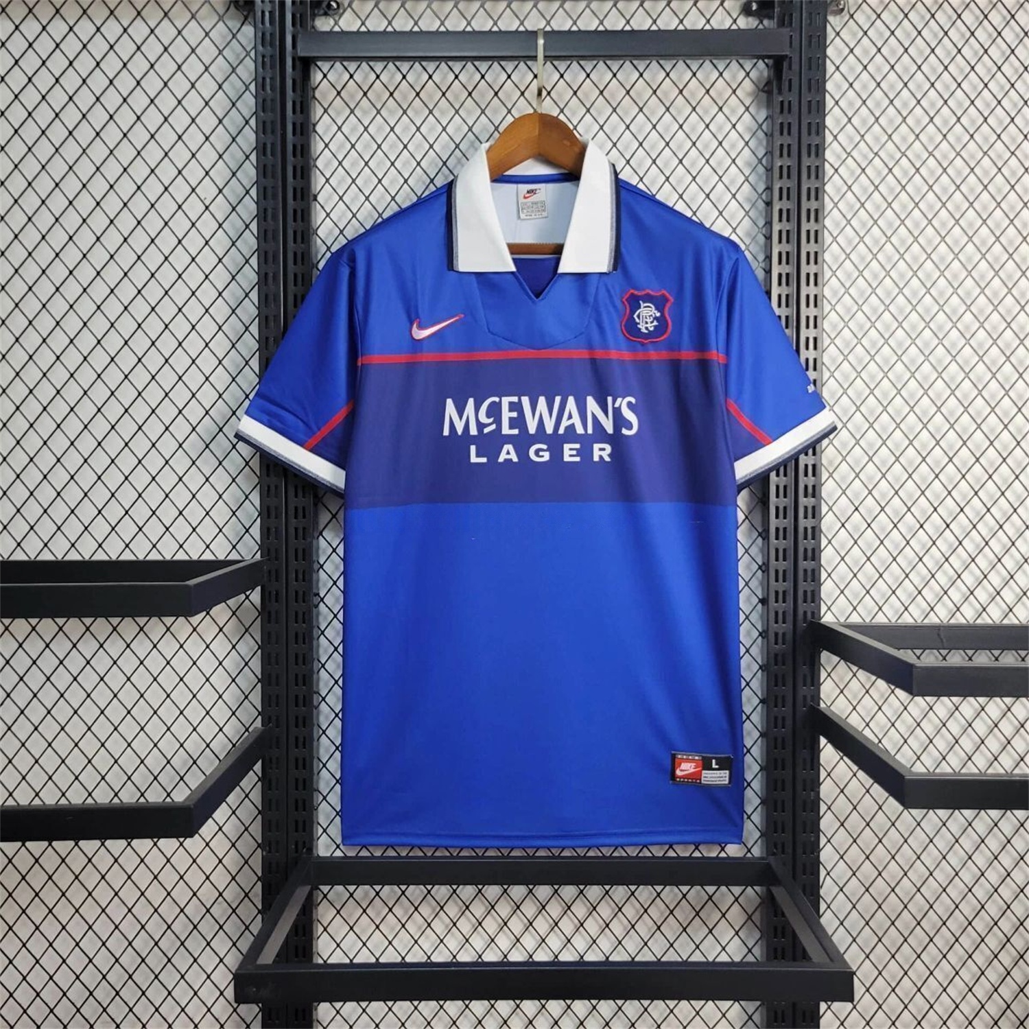 Retro Glasgow Rangers 1997-99 Home Jersey - ReplicasJersey