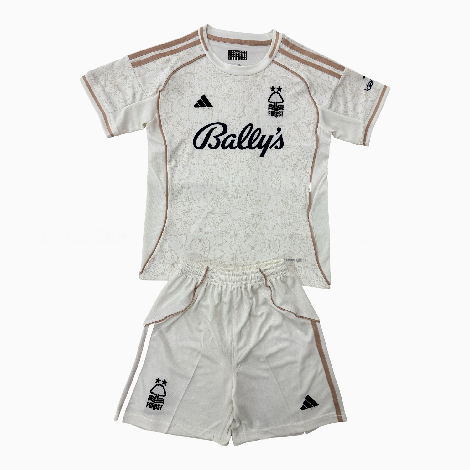Nottingham Forest 25-26 Away With Chest Sponsor Kids Kit - ReplicasJersey