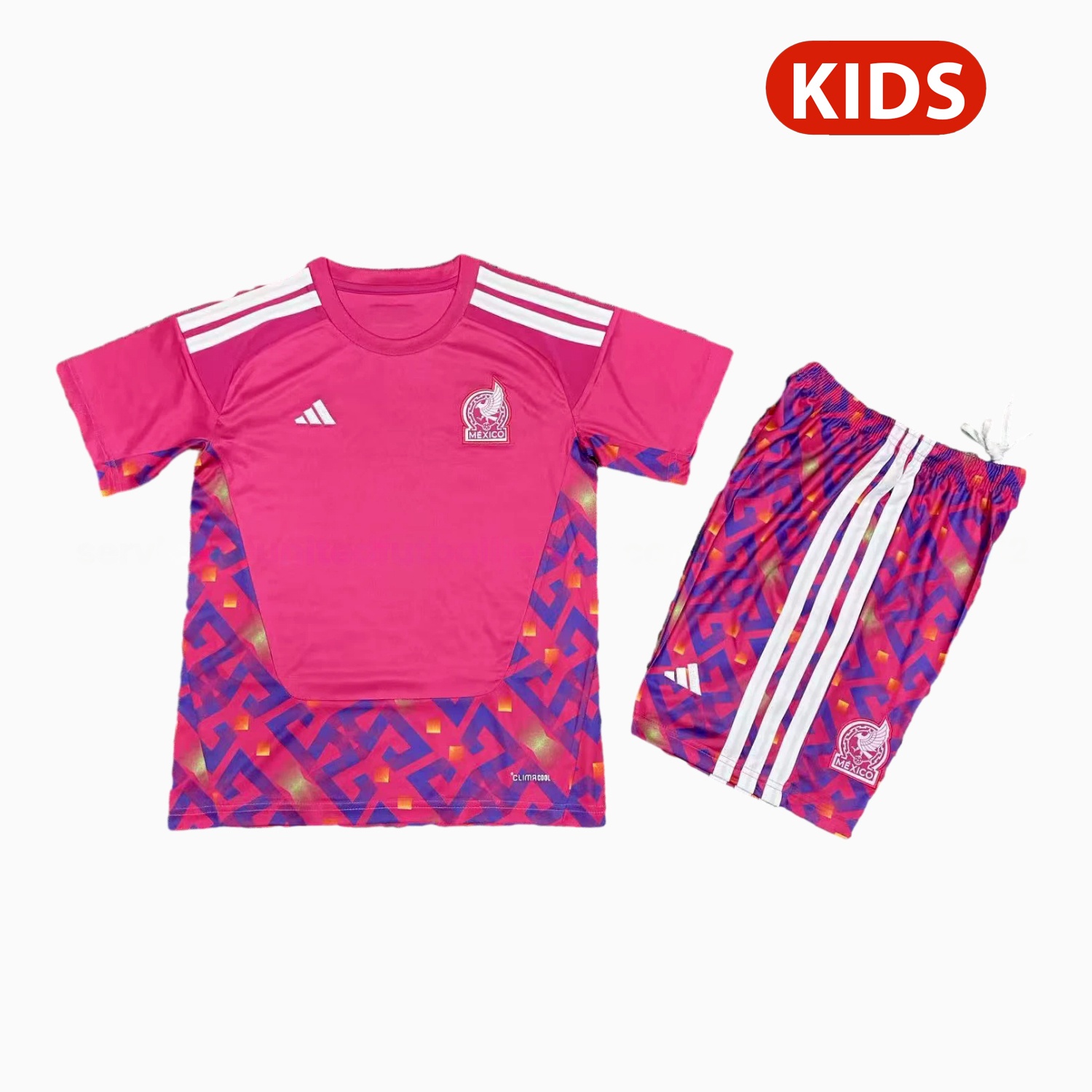 Mexico 2026 Goalkeeper Pink Kids Kit - ReplicasJersey