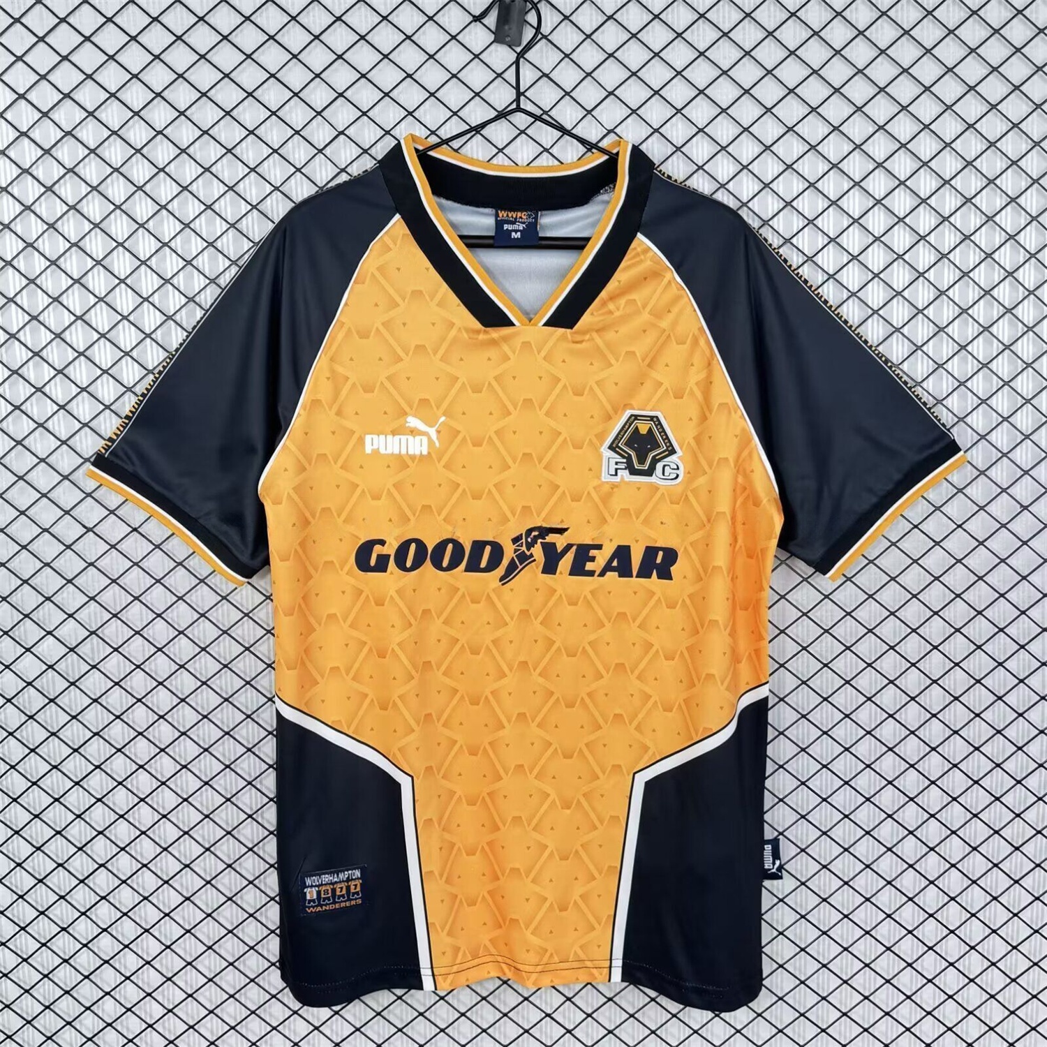 Retro Wolverhampton Wanderers Wolves 1996-98 Home Jersey - ReplicasJersey