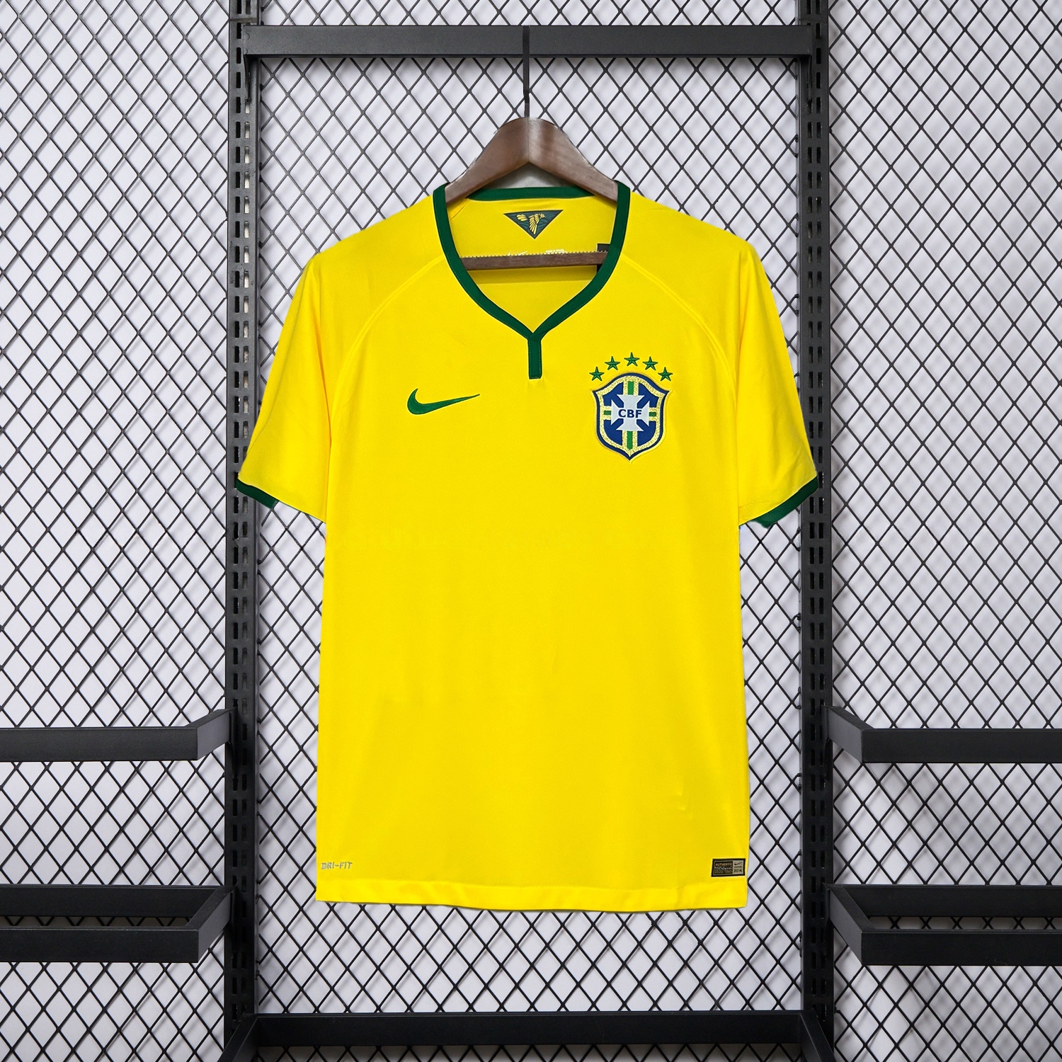 Retro Brazil 2014 Home Jersey - ReplicasJersey