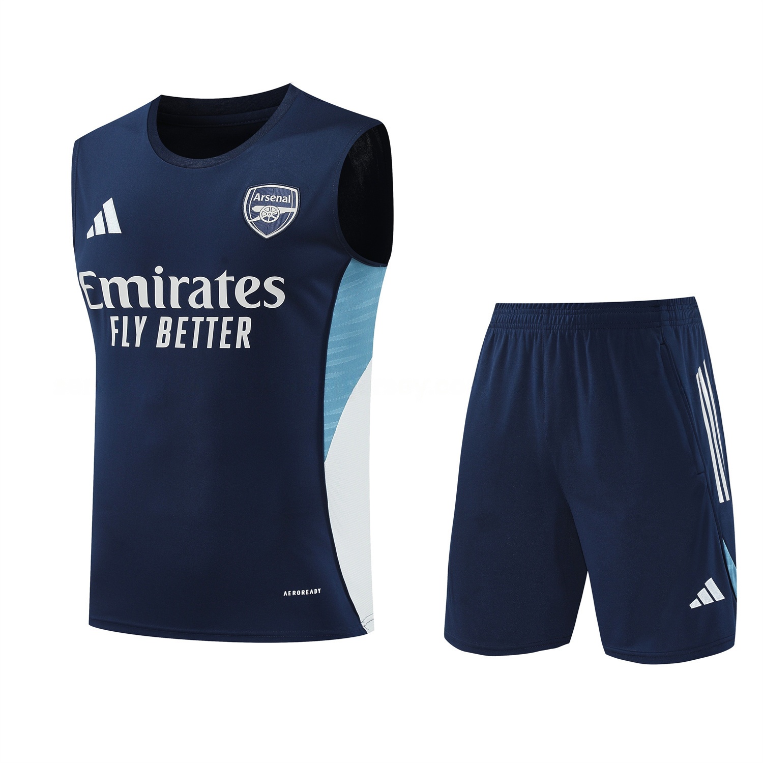 Arsenal 25-26 Vest Training Set - Deep Blue Vest and Shorts - ReplicasJersey