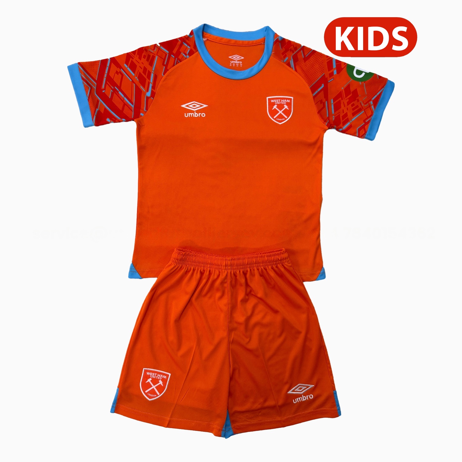 West Ham United 25-26 Orange Goalkeeper Kids Kit - ReplicasJersey