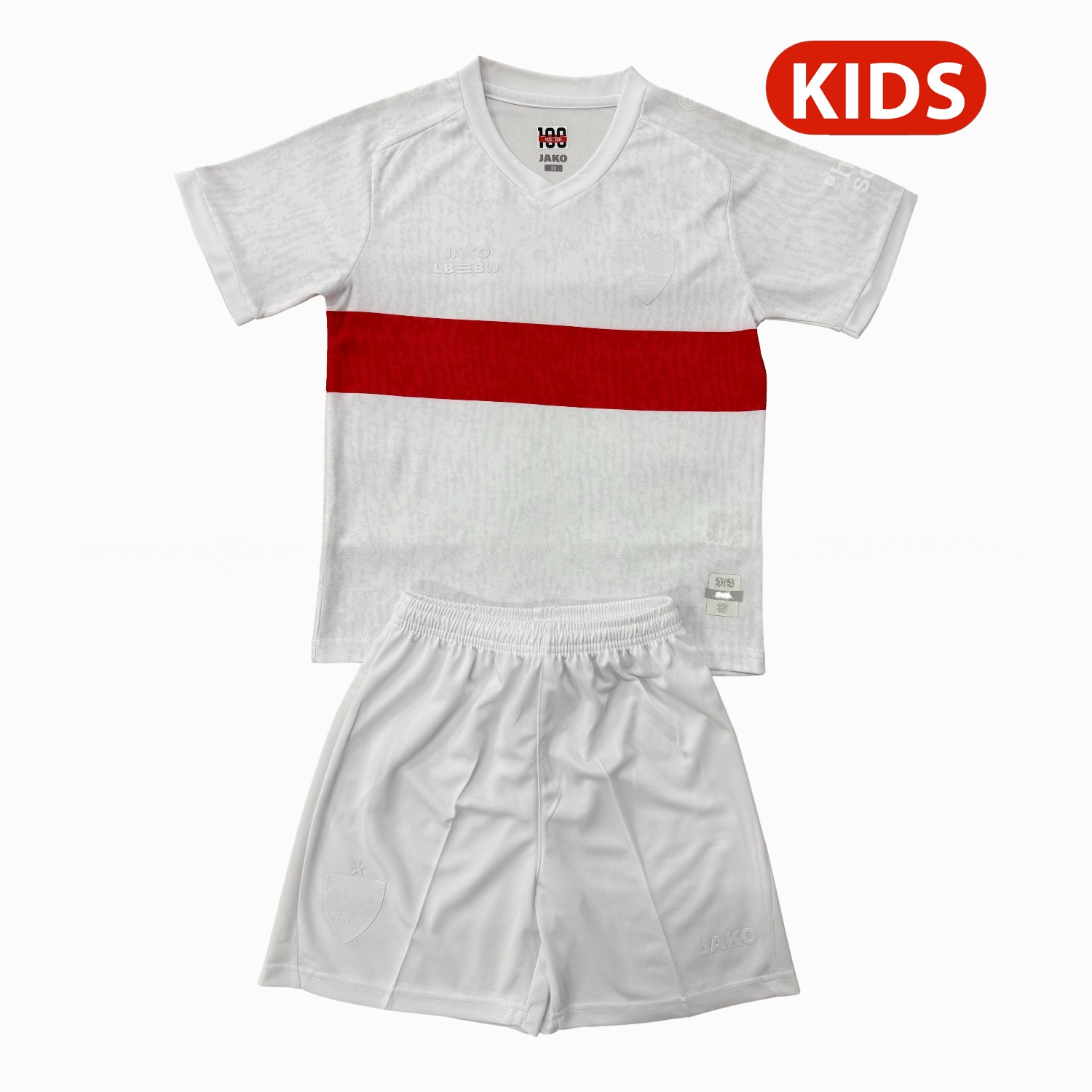 Stuttgart 25-26 100th Anniversary Kids Kit - ReplicasJersey