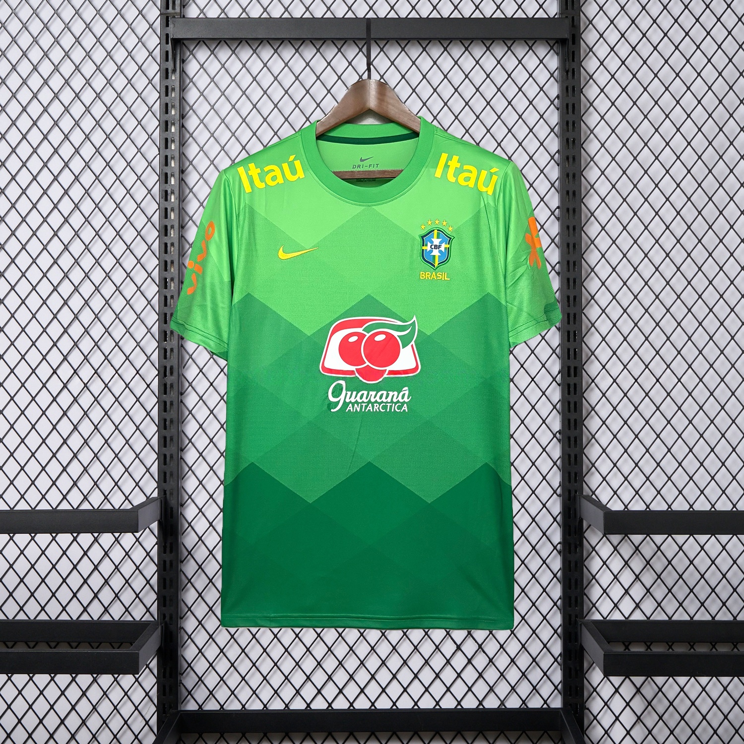 Retro Brazil 2022 Pre-Match Green Special Jersey - ReplicasJersey