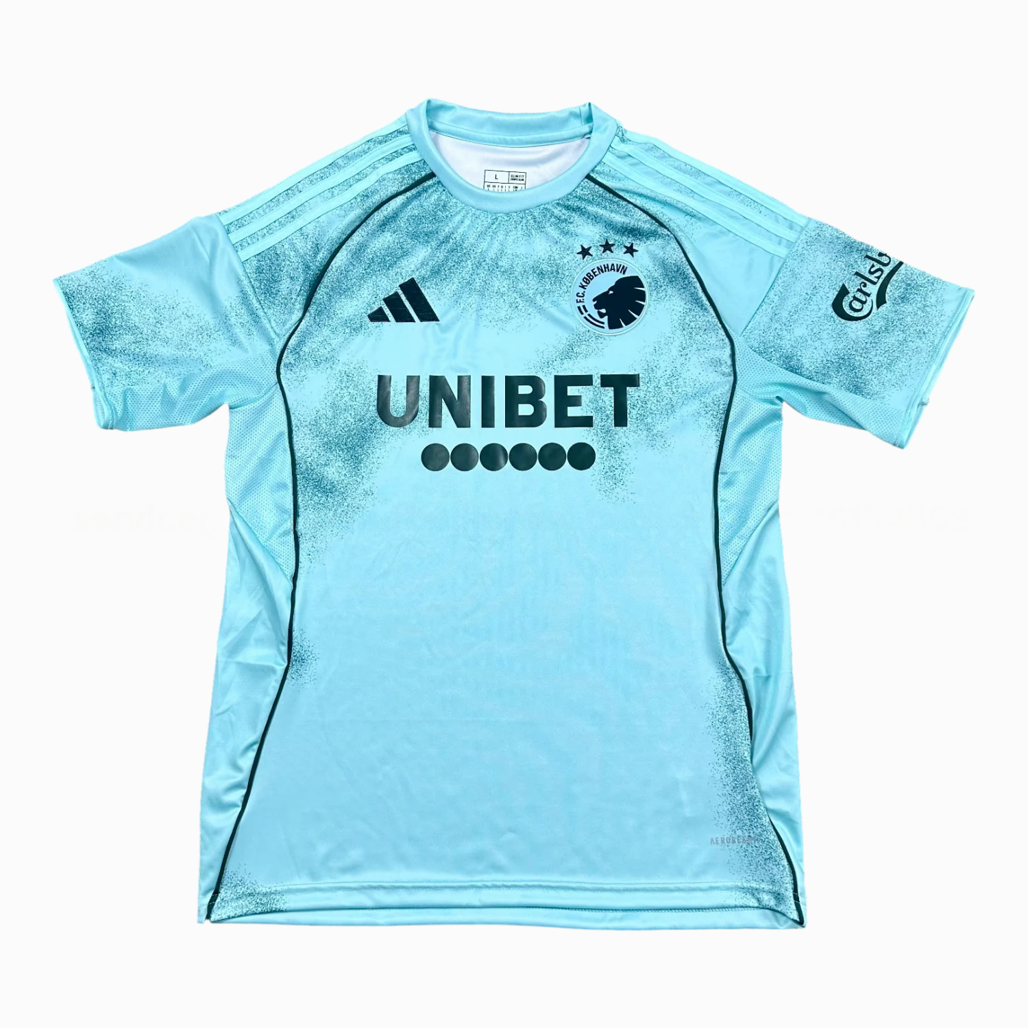 Copenhagen 25-26 Third Cyan Jersey - Fans Version - ReplicasJersey