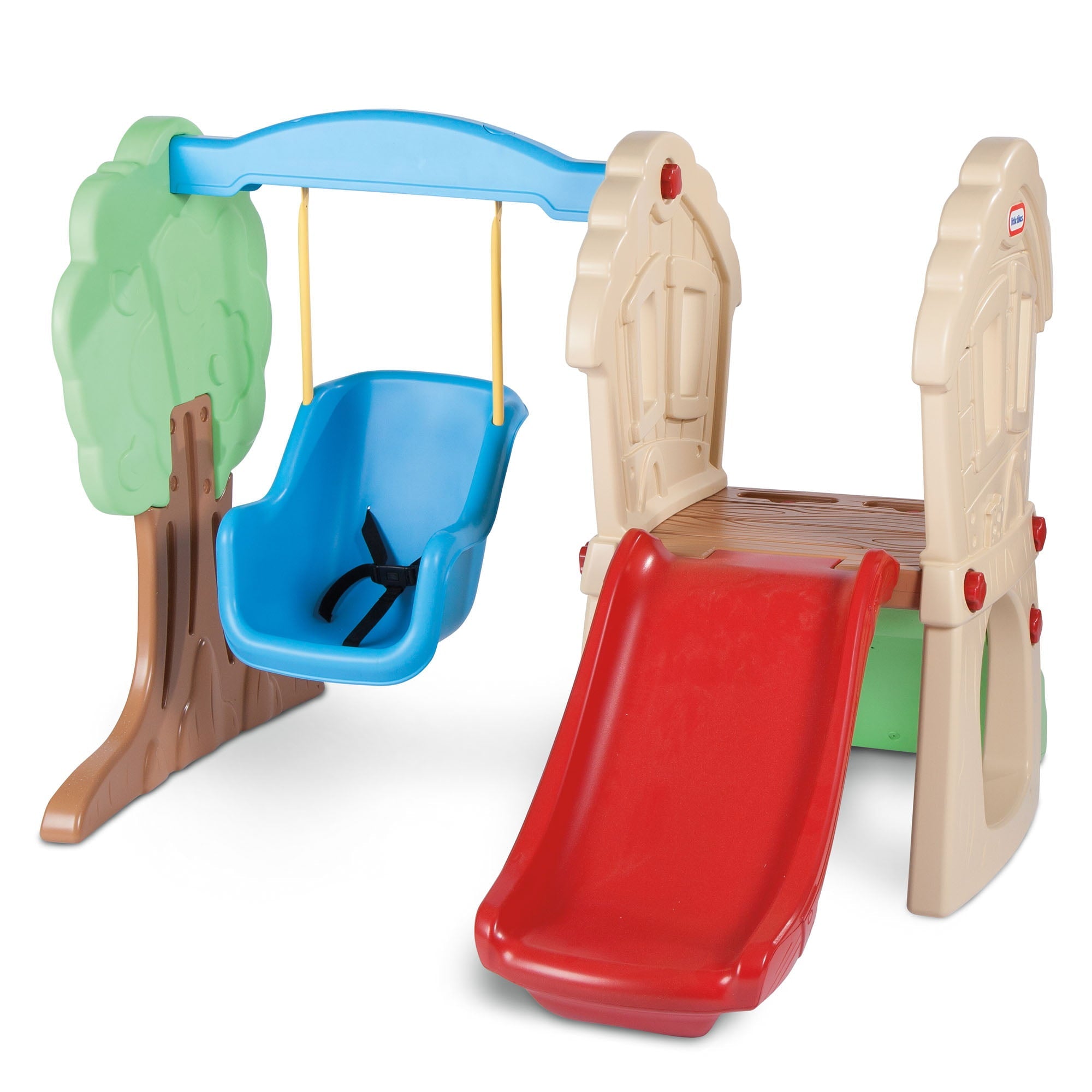 Little Tikes Hide and Seek Climber and Swing Kids Slide Backyard Play Set