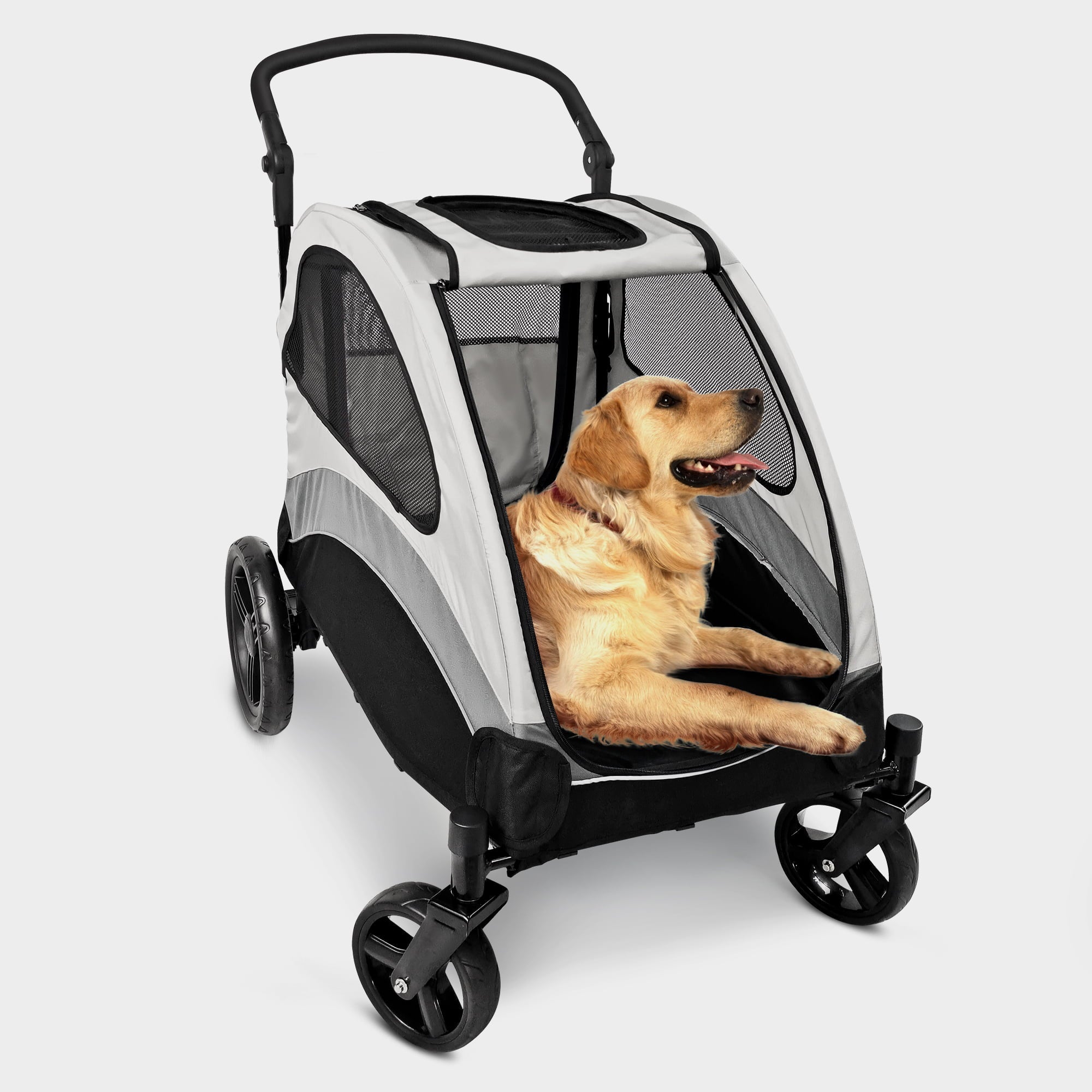 Pet stroller for two dogs best sale