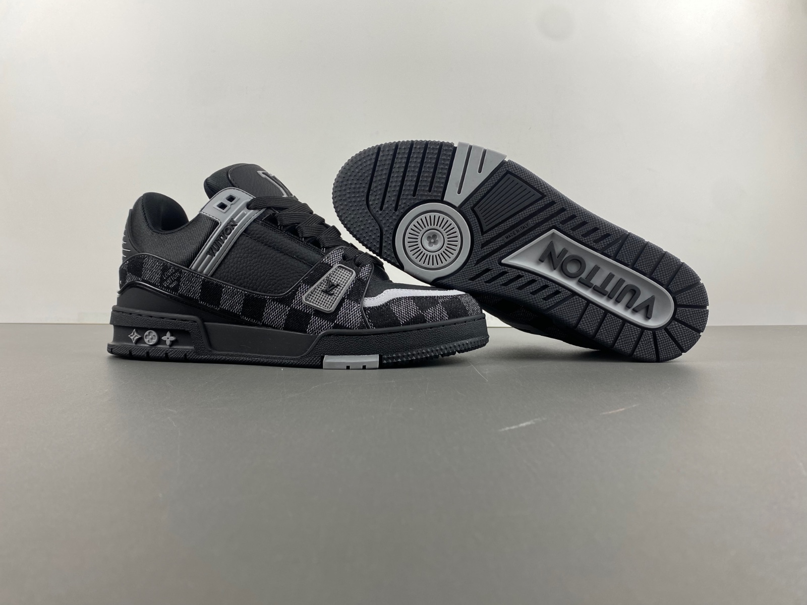 Louis Vuitton LV trainer Black and white check