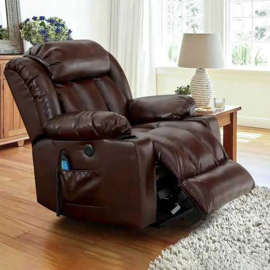 Large Lay Flat Dual Motor Power Lift Recliner Chair Sofa with