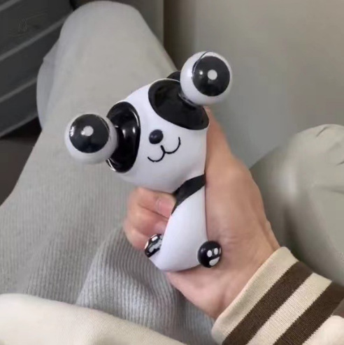 Pop-eyed panda vibrato children's squeeze doll hand-pinched toy decompression venting decompression artifact creative doll - brick-bond