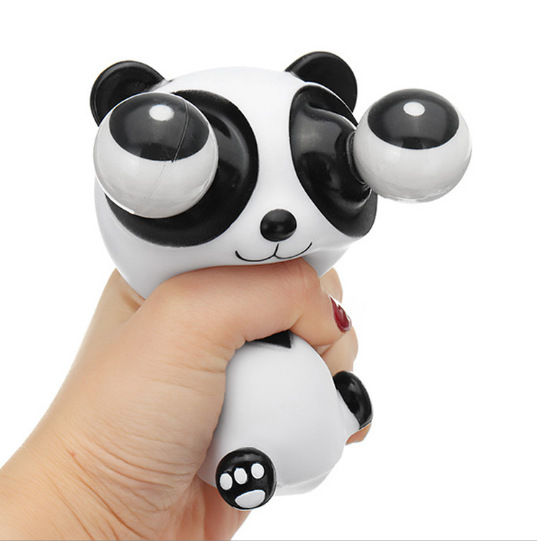 Pop-eyed panda vibrato children's squeeze doll hand-pinched toy decompression venting decompression artifact creative doll - brick-bond