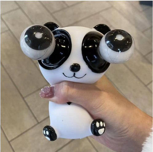 Pop-eyed panda vibrato children's squeeze doll hand-pinched toy decompression venting decompression artifact creative doll - brick-bond