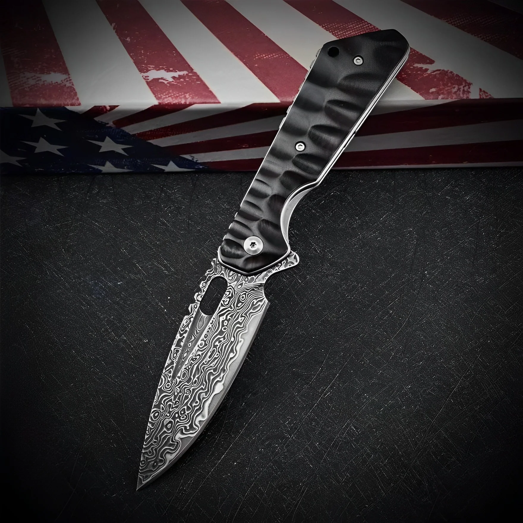 Raven Damascus knife - Jackkk