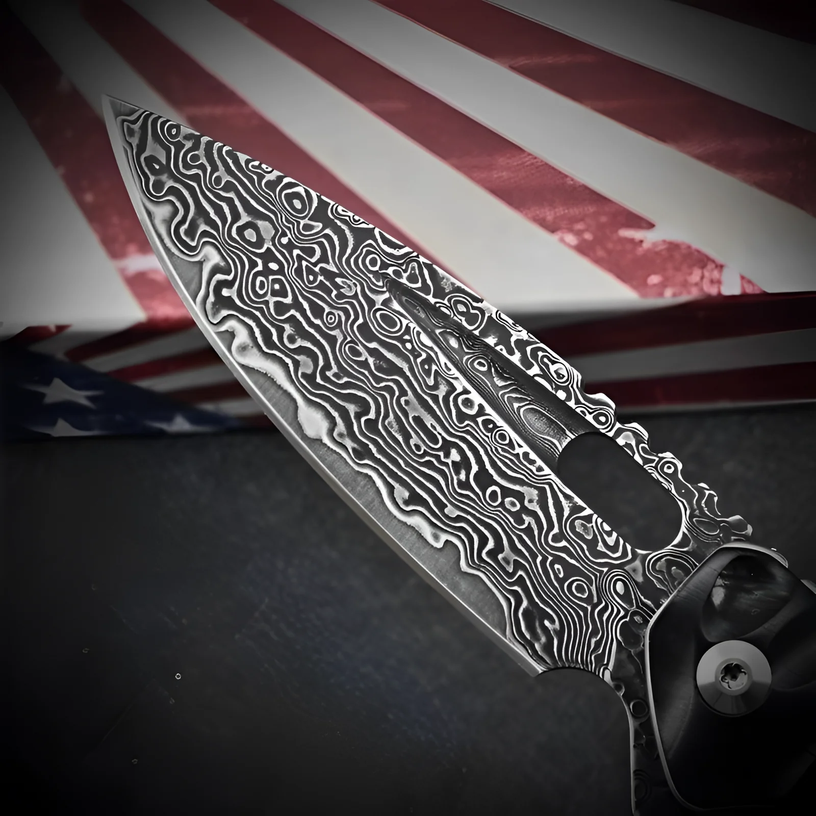 Raven Damascus knife - Jackkk