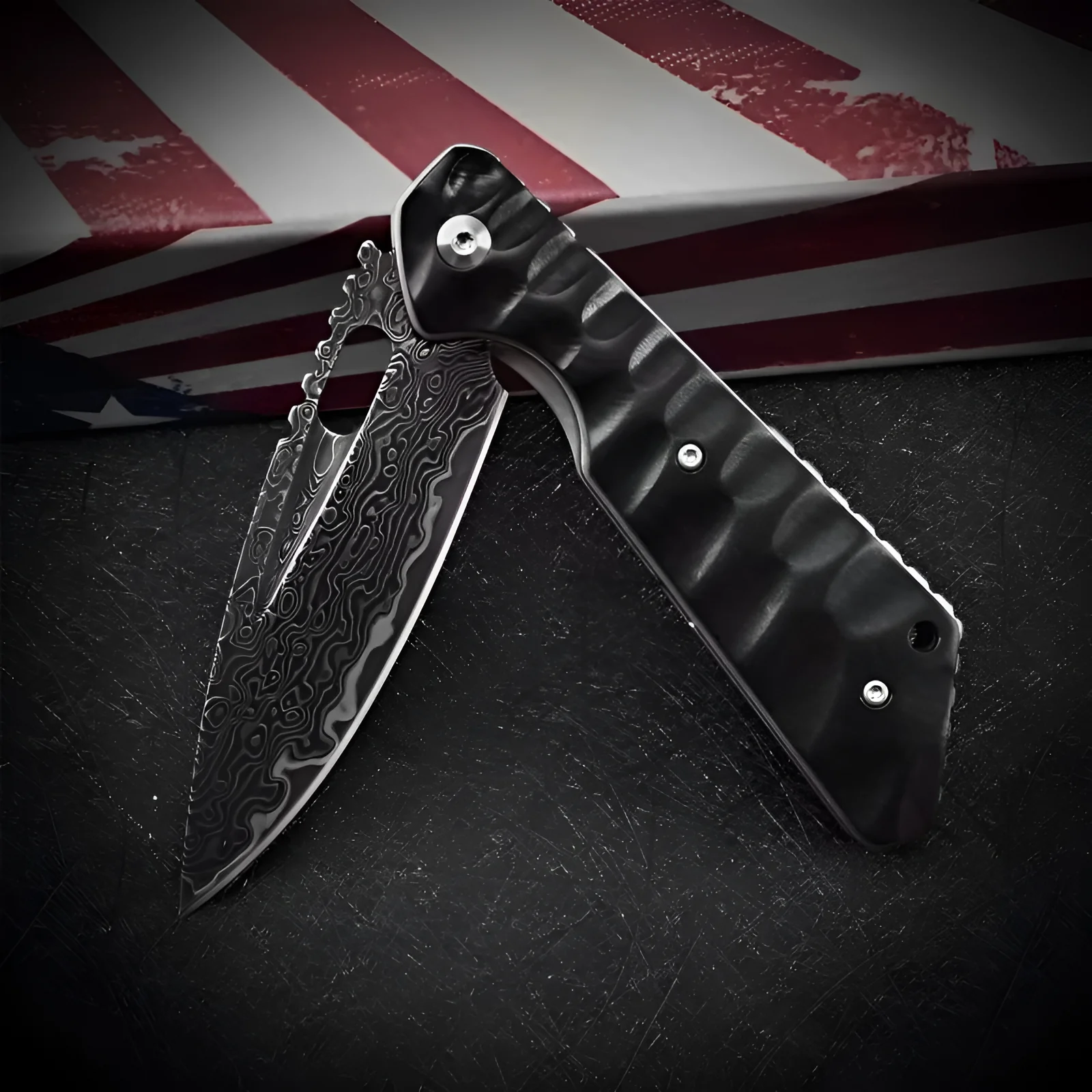 Raven Damascus knife - Jackkk