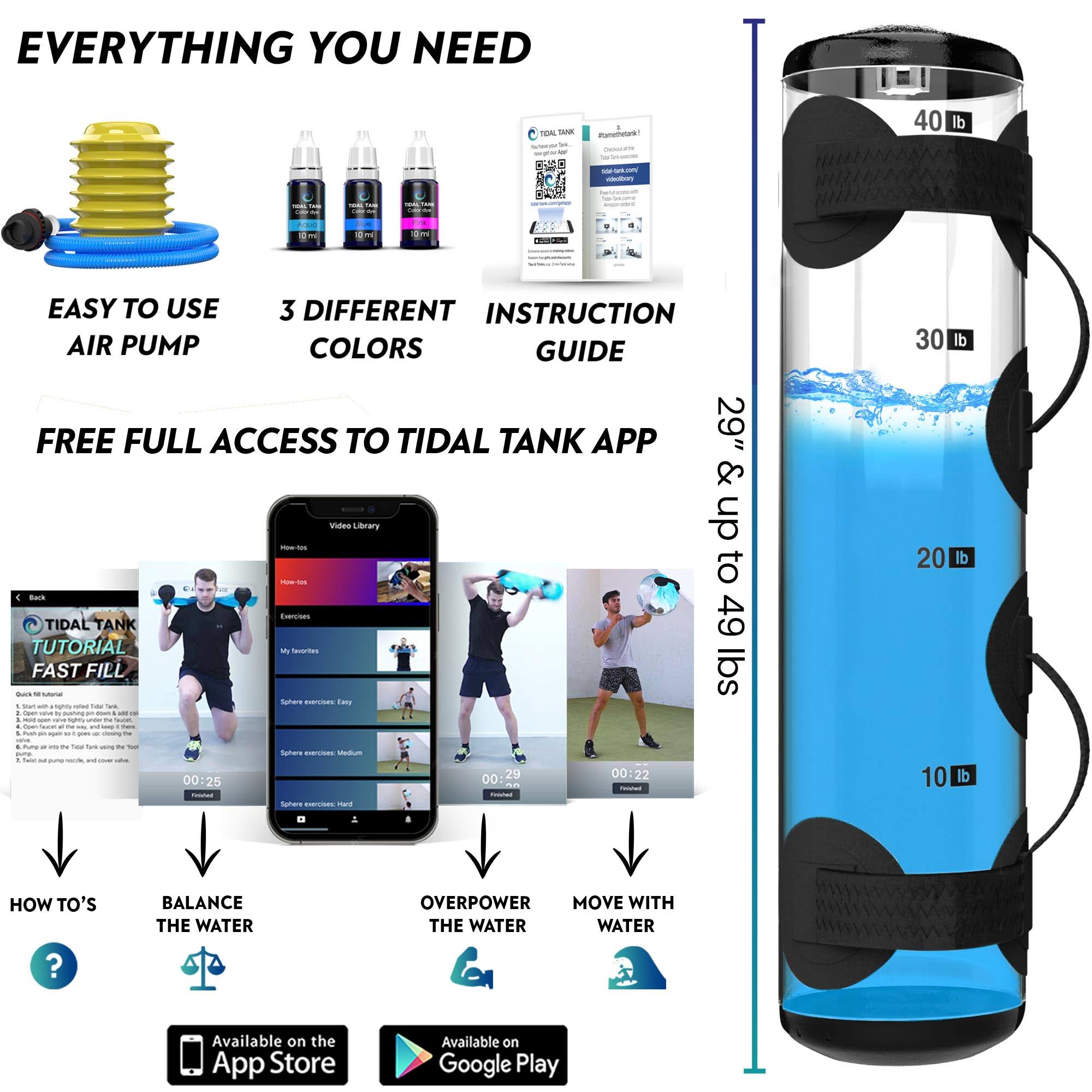 Tidal Tank Original Aqua Bag Incl Free App Sandbag Alternative